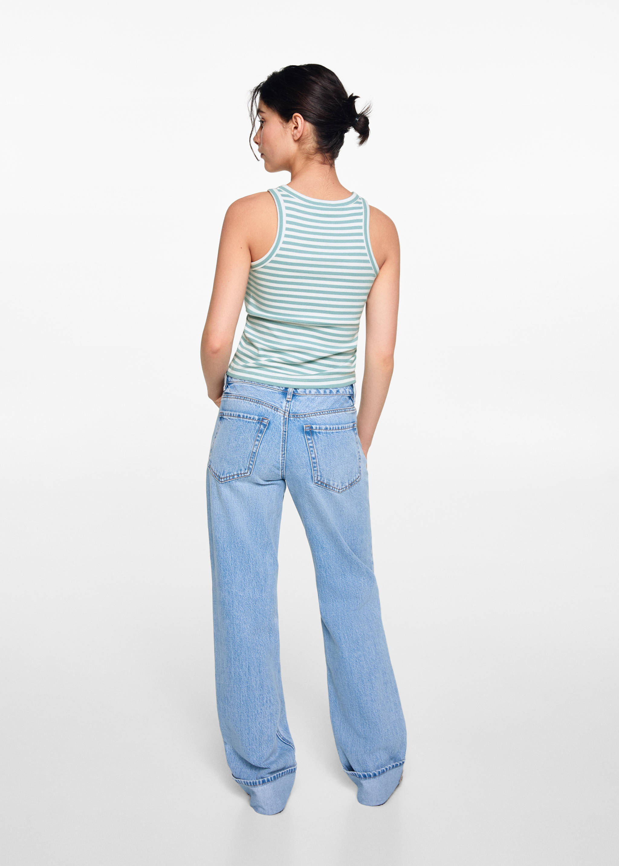 Top côtelé en coton - Verso de l’article