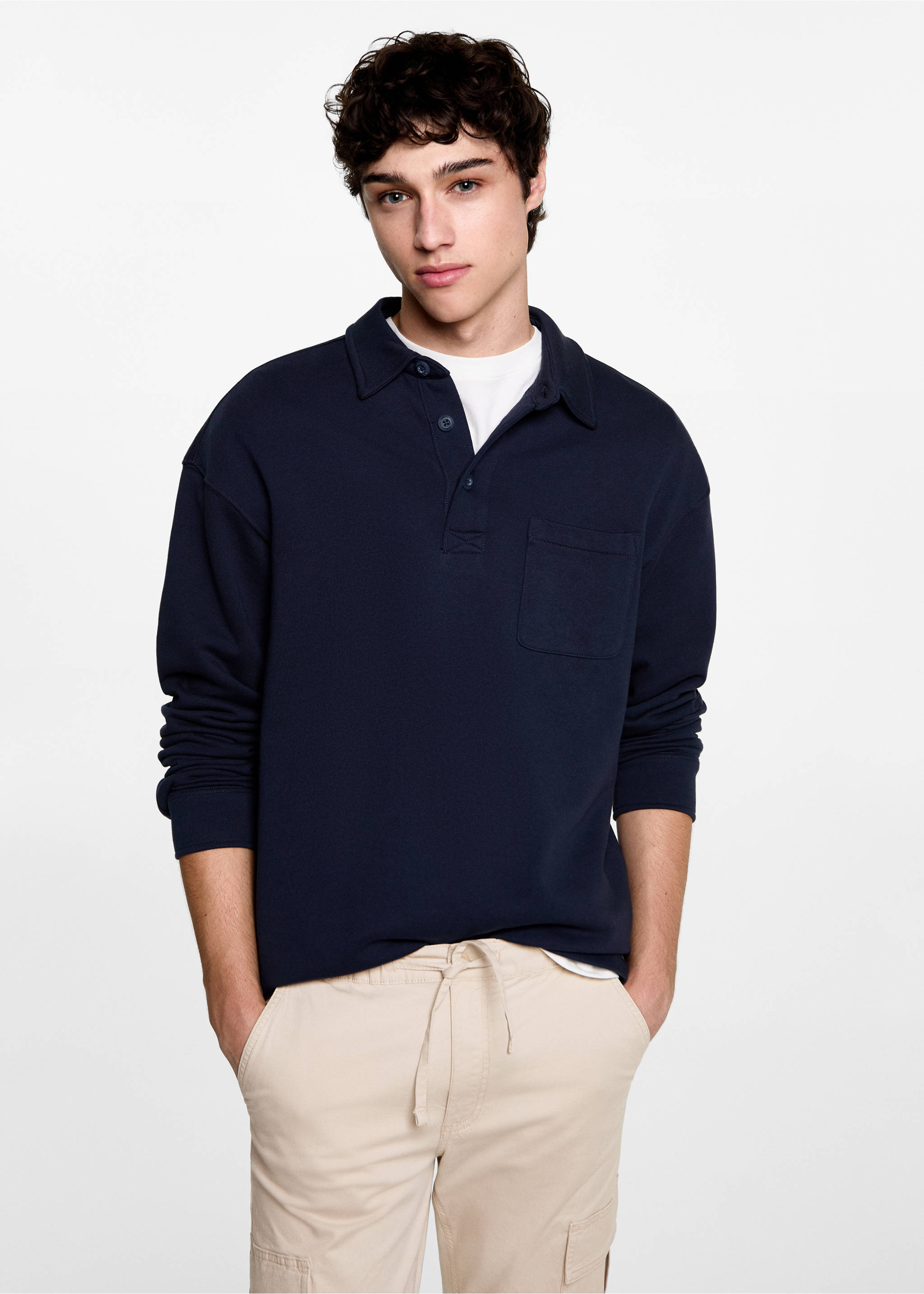 Cargo jogger pants - Medium plane, Beige. Ref: 77032937-00.