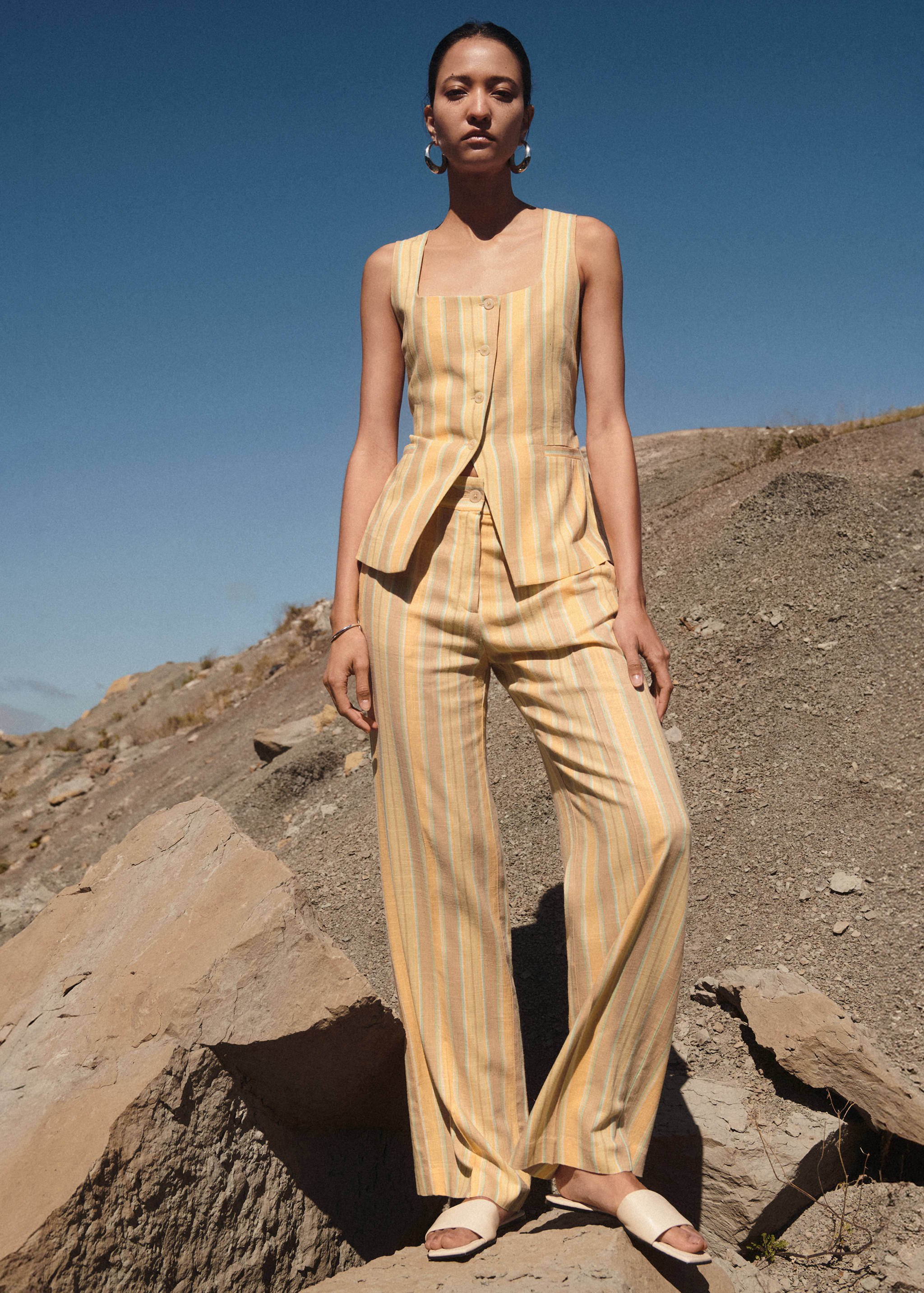 Pantalon droit à rayures - Détail de l'article 6