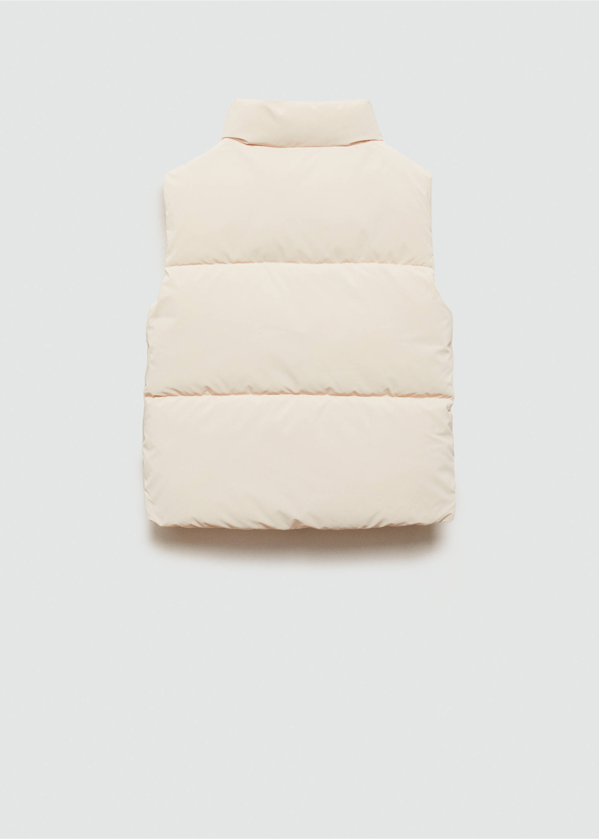 Quilted gilet - Reverse of the article, Ecru. Ref: 77033267-00.