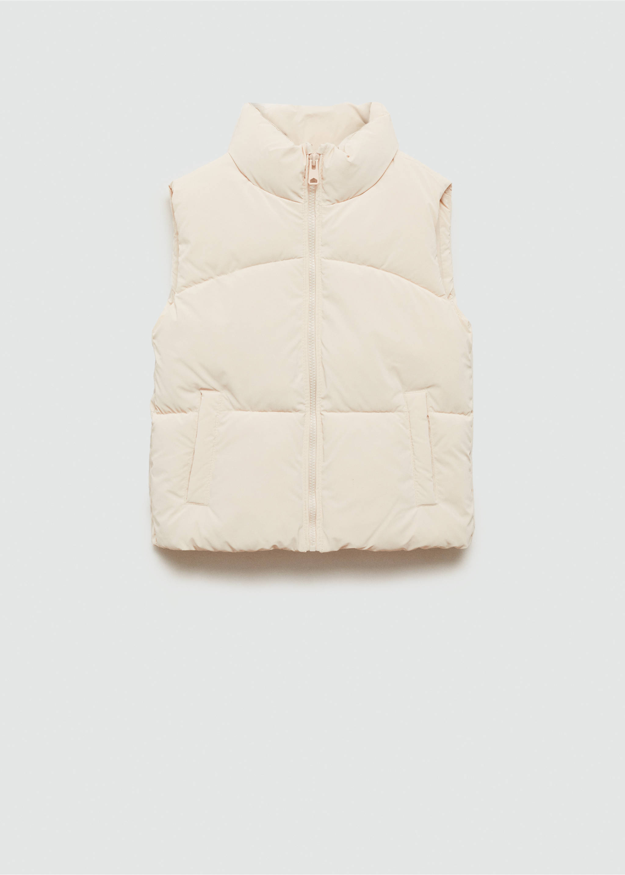 Quilted gilet - Article without model, Ecru. Ref: 77033267-00.