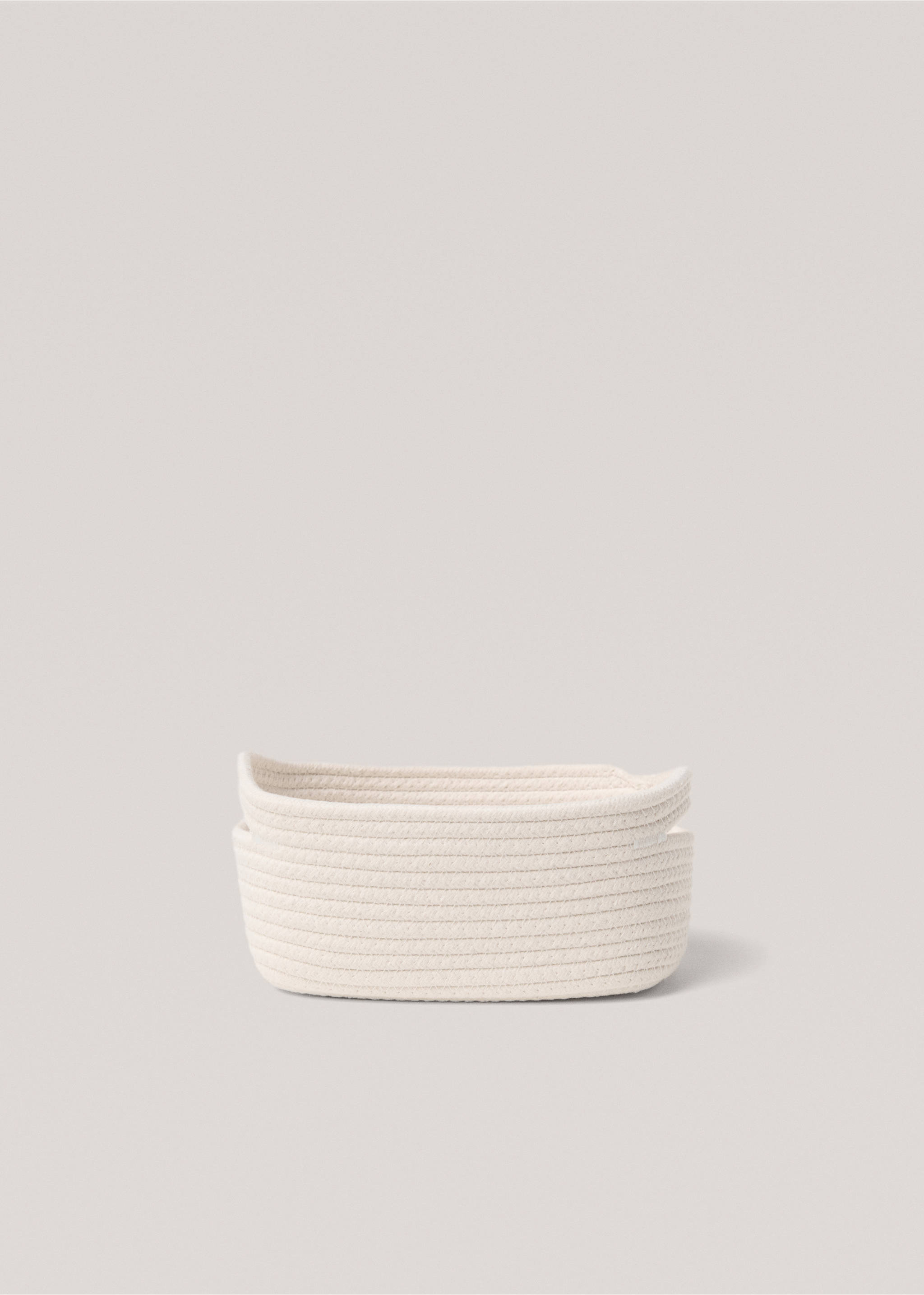 Small cotton storage basket - Article without model, White. Ref: 77033271-00.