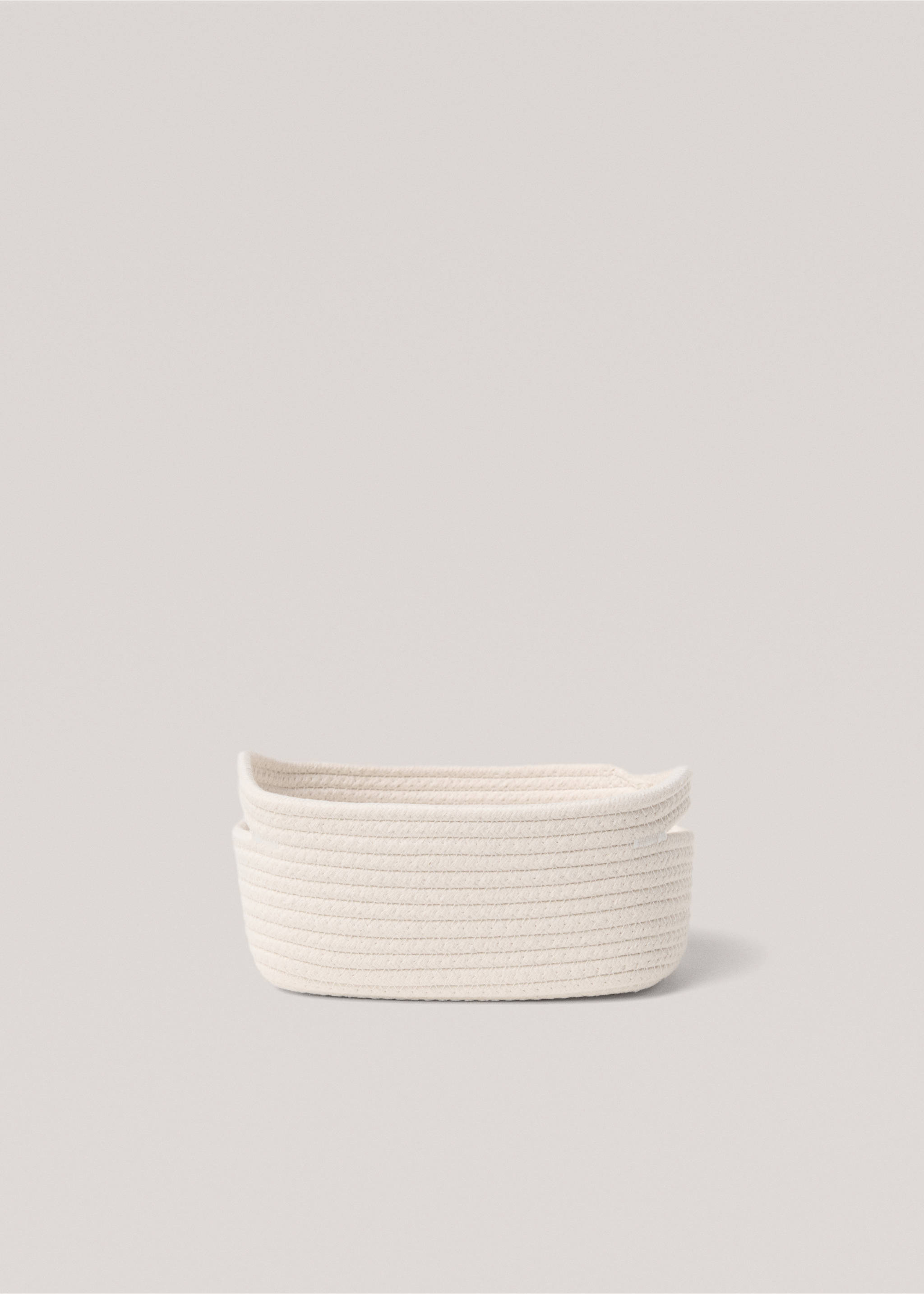 Small cotton storage basket - Article without model, White. Ref: 77033271-00.