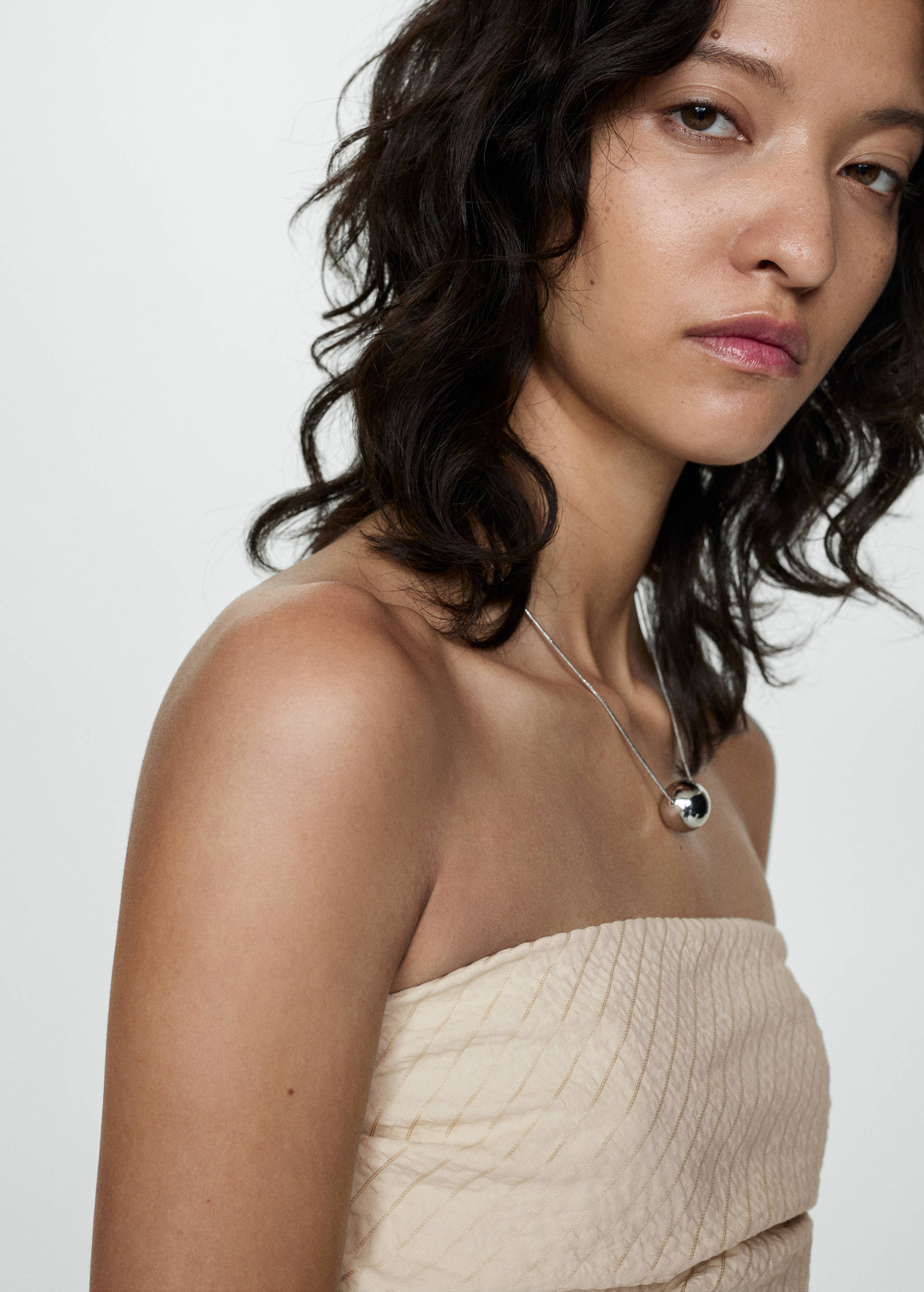 Vestido rayas drapeado - Detalle del artículo 1