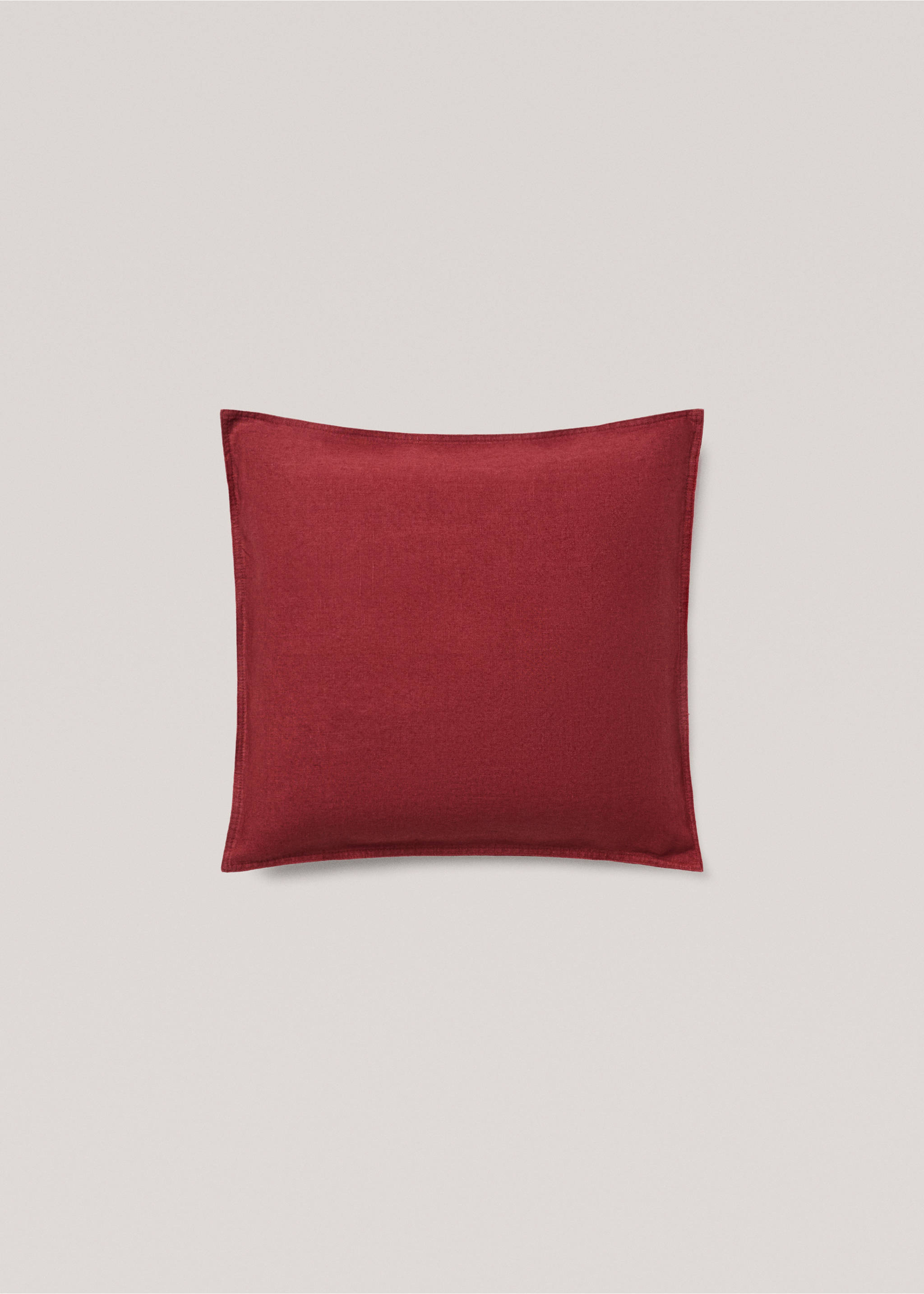 Housse de coussin 100 % lin 45x45 cm - Article sans modèle, Bordeaux. Ref: 77033278-00.