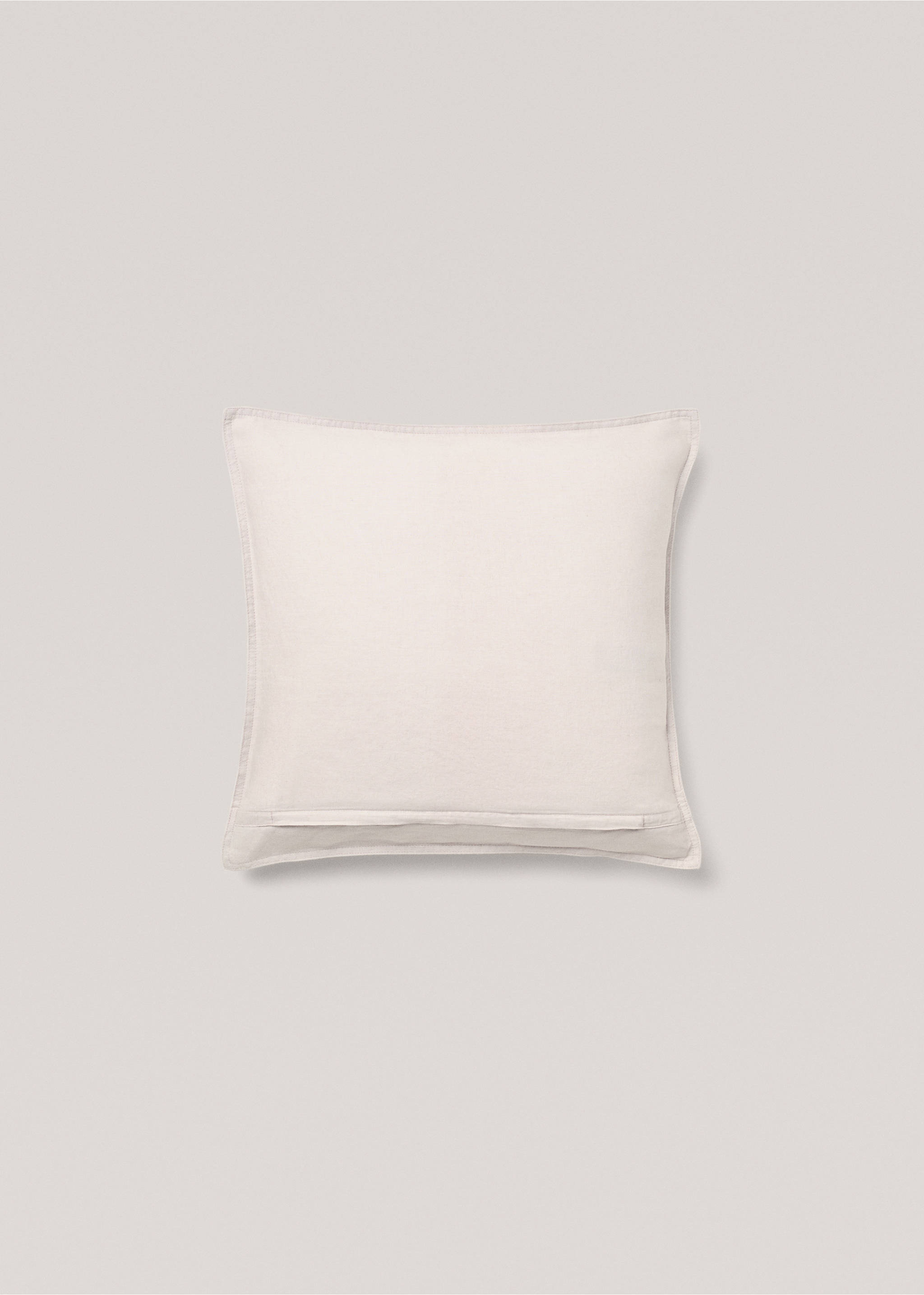 Housse de coussin 100 % lin 45x45 cm - Détail de l'article 1, Gris chiné clair. Ref: 77033278-00.