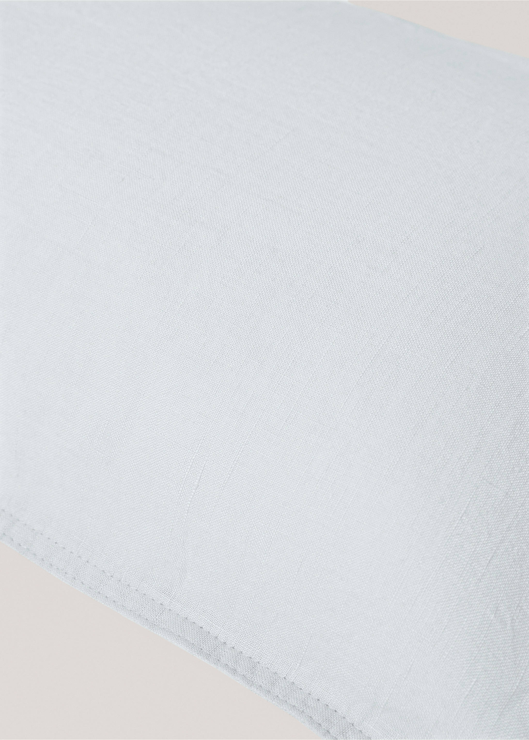 100% linen cushion cover 30x50cm - Details of the article 3, Aqua Green. Ref: 77033279-00.