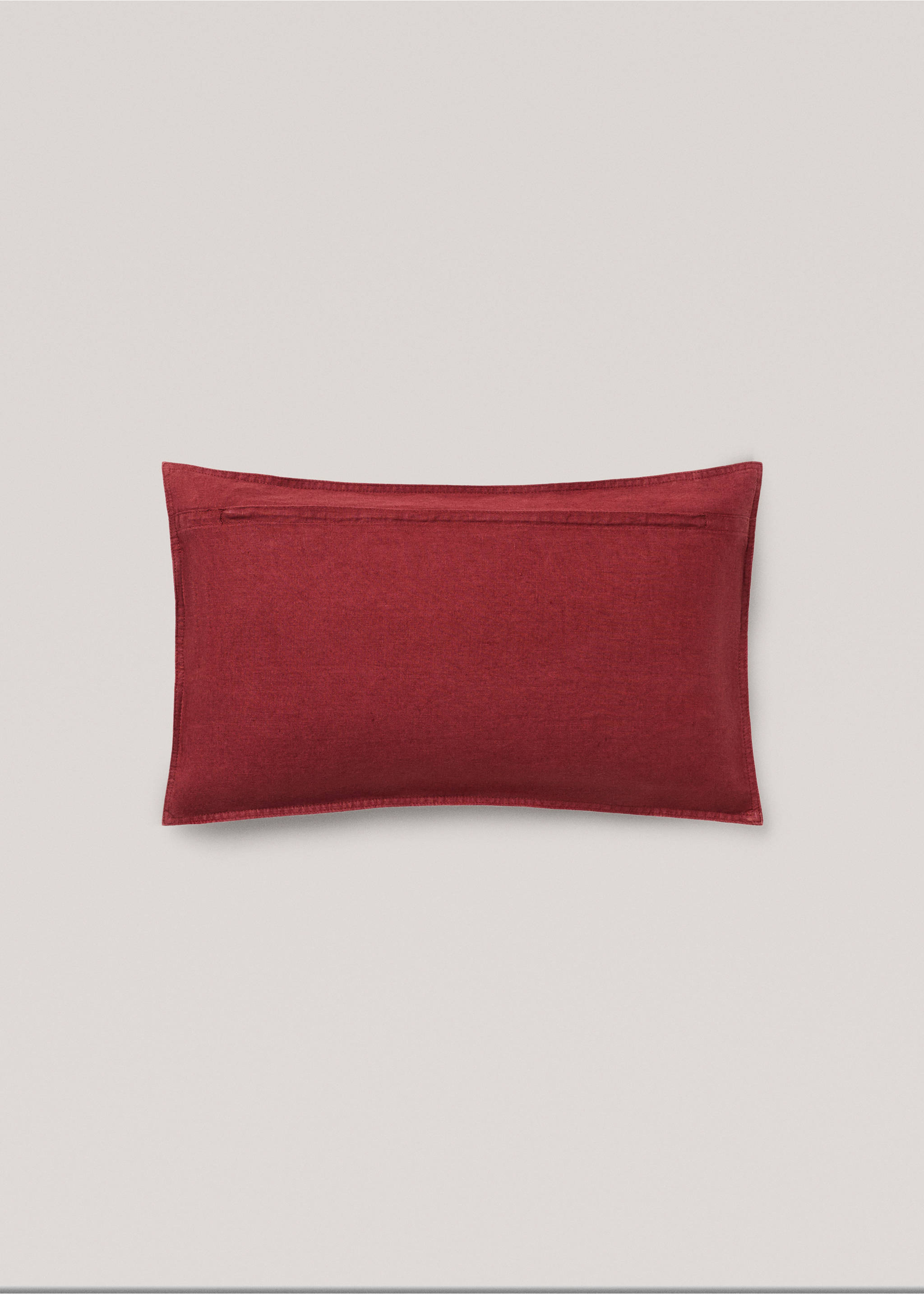 Housse de coussin 100 % lin 30x50 cm - Détail de l'article 1, Bordeaux. Ref: 77033279-00.