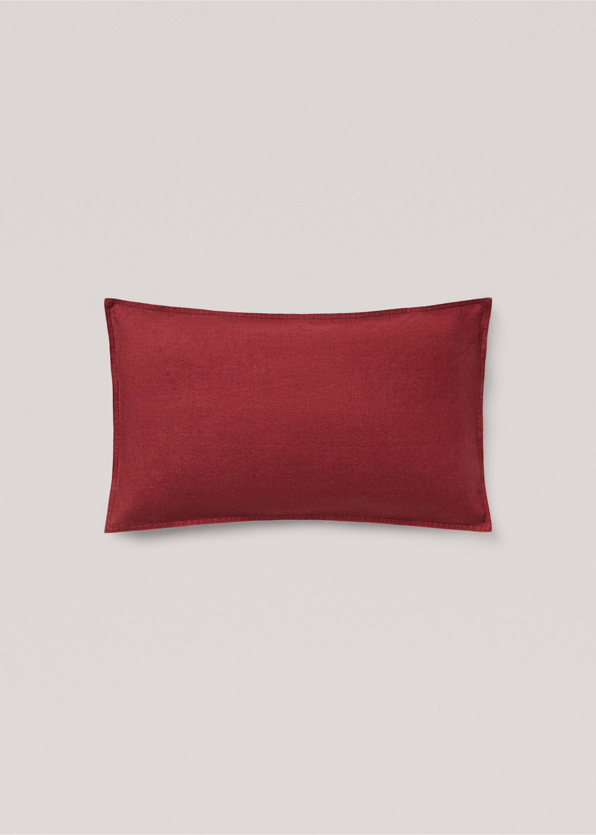 Housse de coussin 100 % lin 30x50 cm - Article sans modèle, Bordeaux. Ref: 77033279-00.