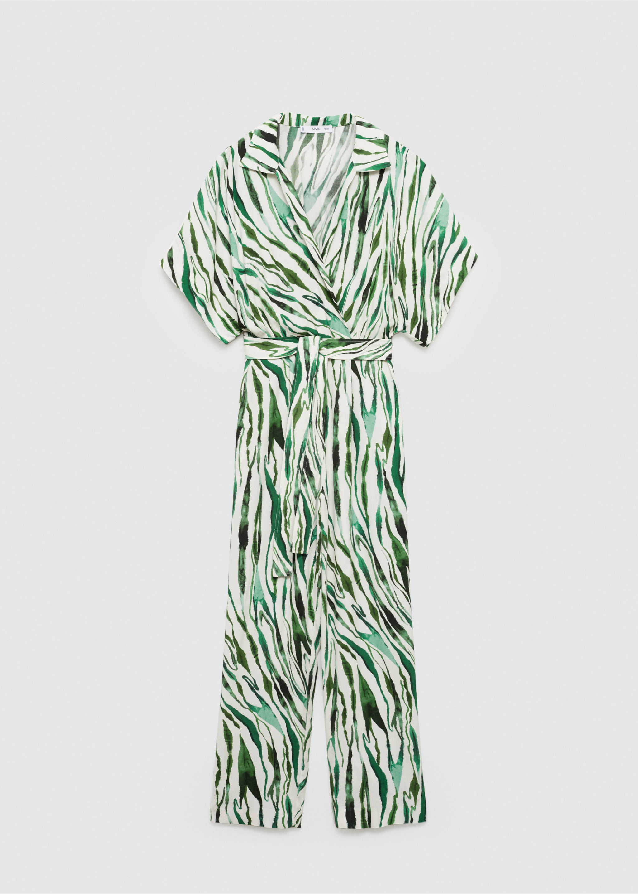Printed jumpsuit with bow - Article without model, Off White. Ref: 77033295-00.