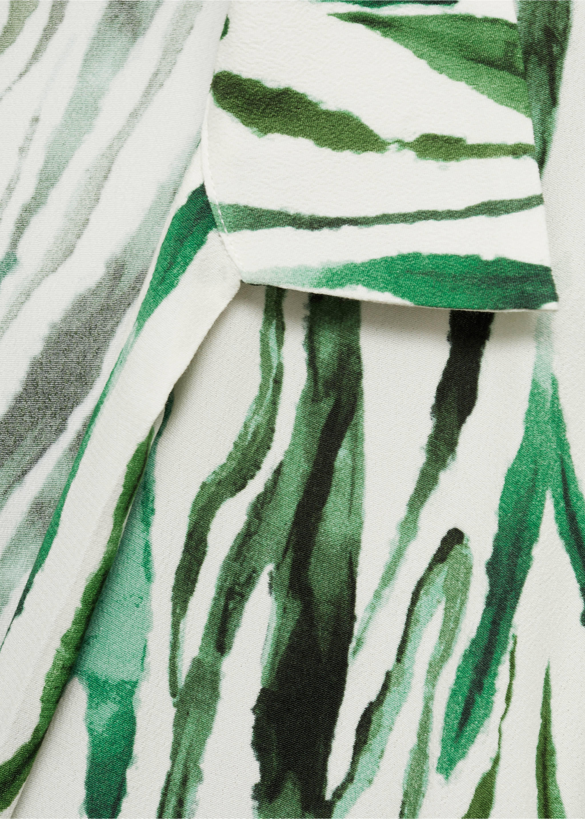 Printed jumpsuit with bow - Details of the article 0, Off White. Ref: 77033295-00.