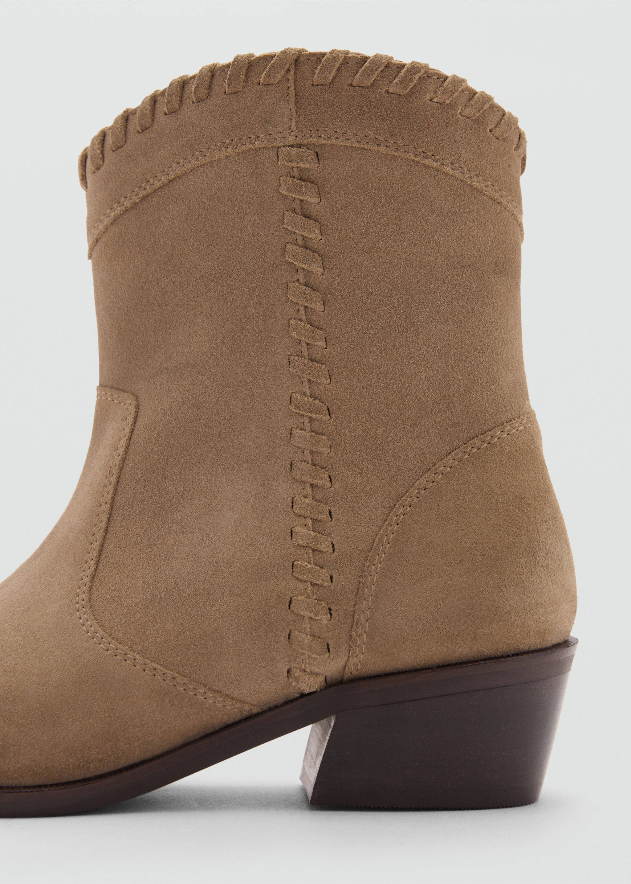 Leather ankle boots - Details of the article 1, Medium Brown. Ref: 77033666-00.