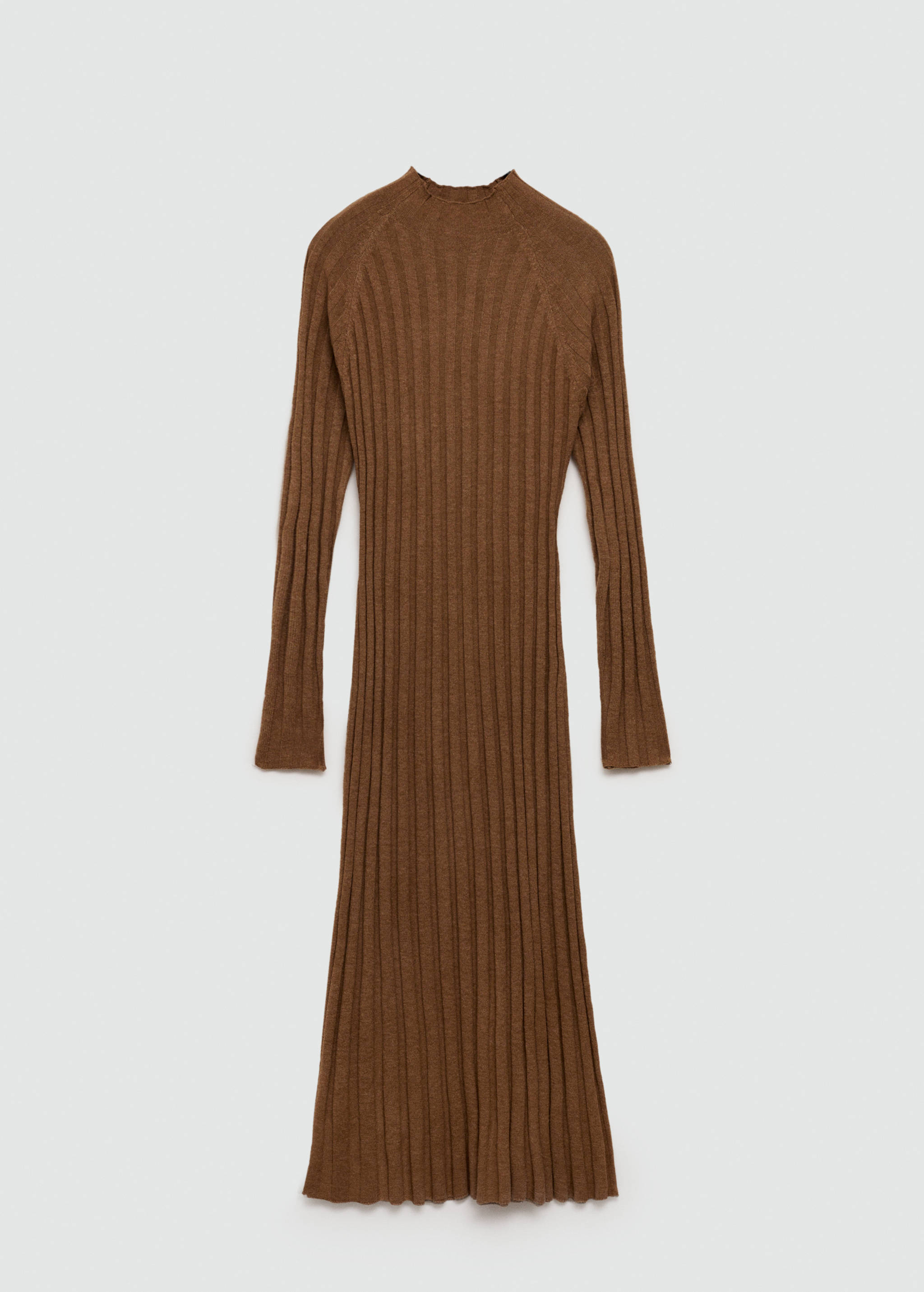 Robe maille côtelée col montant - Article sans modèle