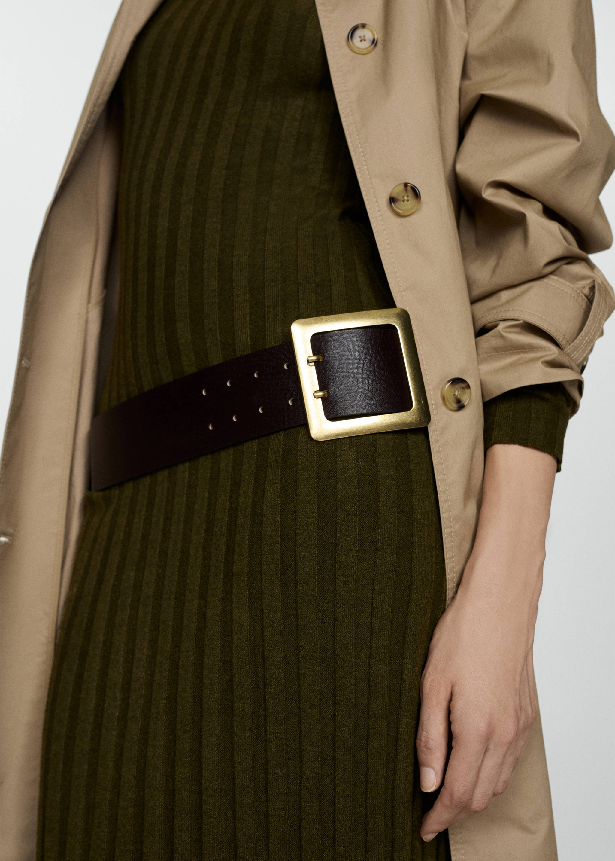 Robe maille côtelée col montant - Détail de l'article 1