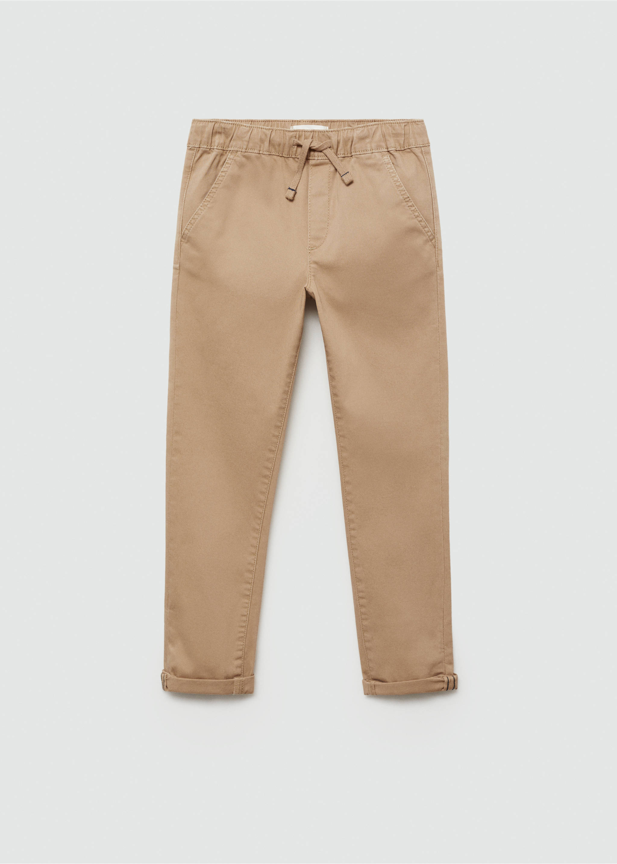 Elastic waist trousers - Article without model, Sand. Ref: 77034013-00.