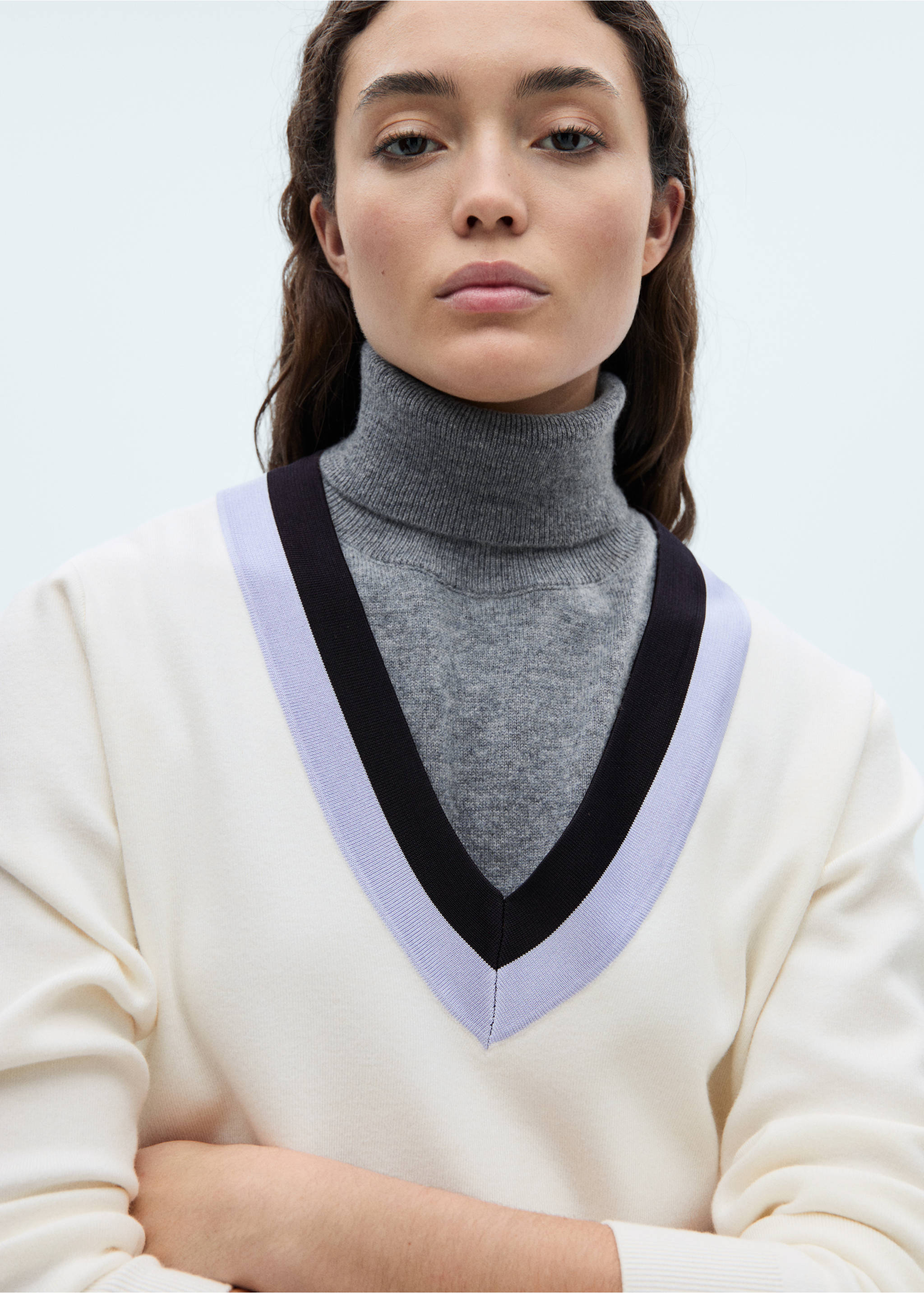 Jersei detall ratlles - Pla mig, Cru. Ref: 77034015-00.