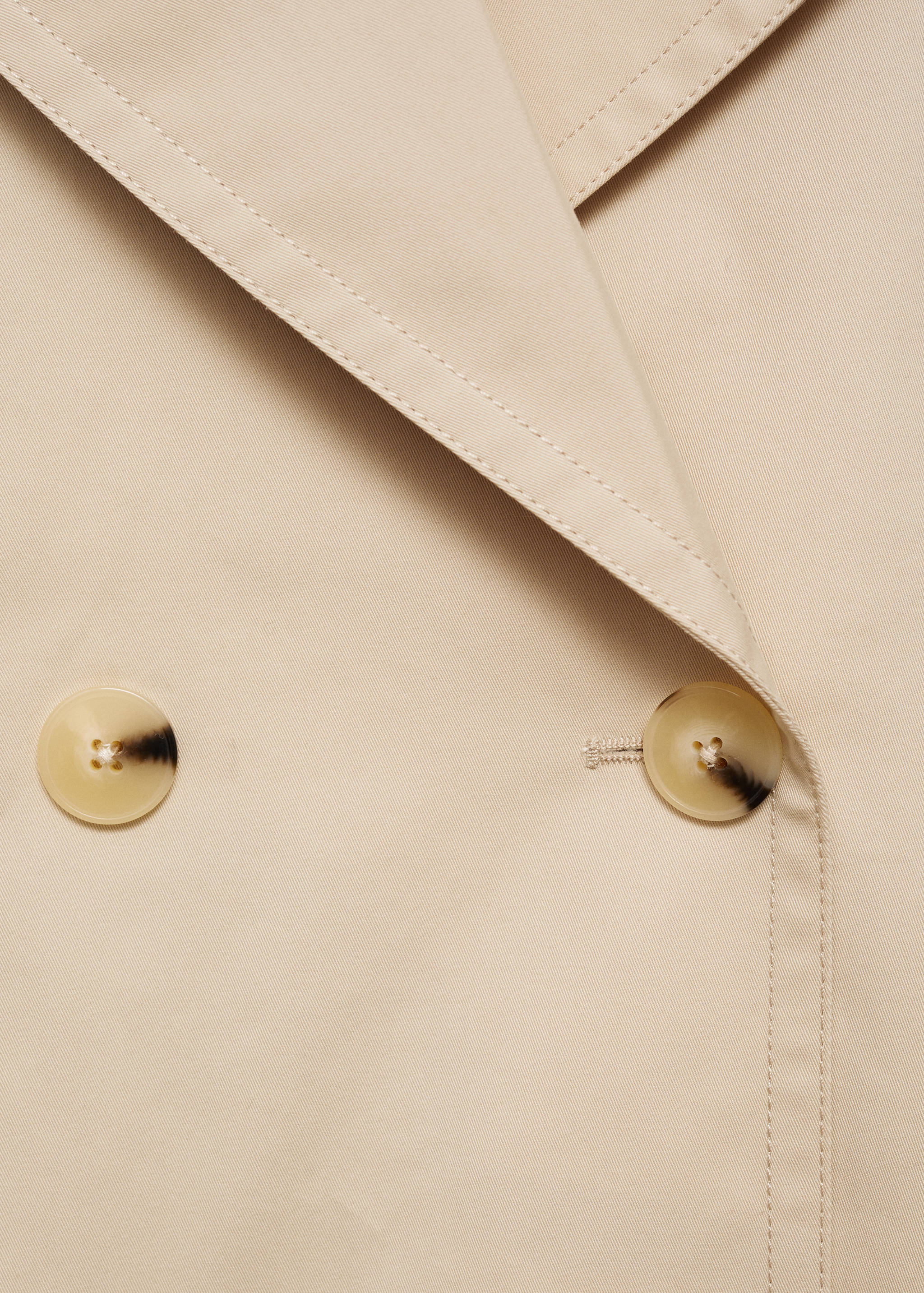Double-breasted cropped trench coat - Details of the article 0