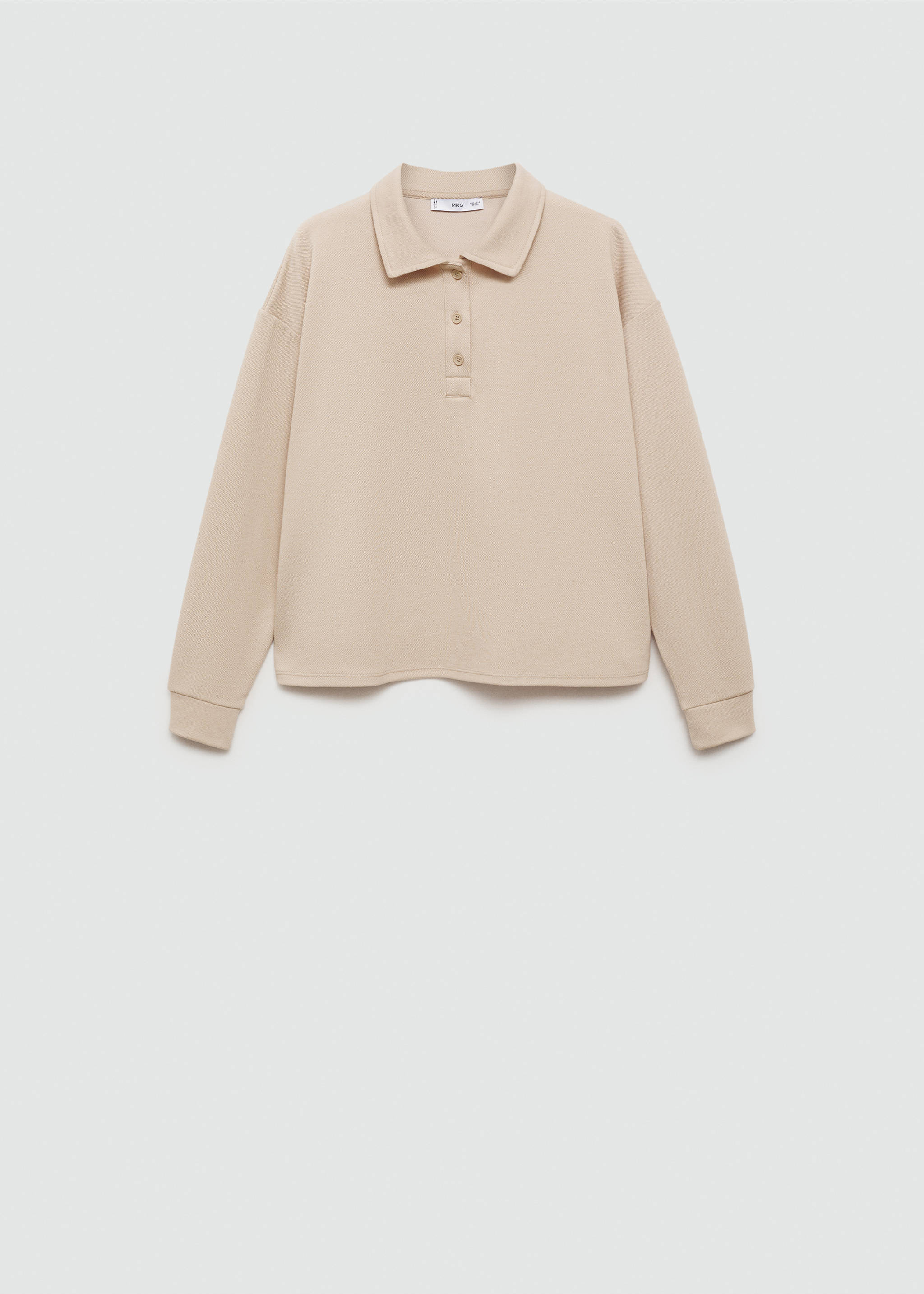 Polo-neck sweatshirt - Article without model, Beige. Ref: 77034021-00.