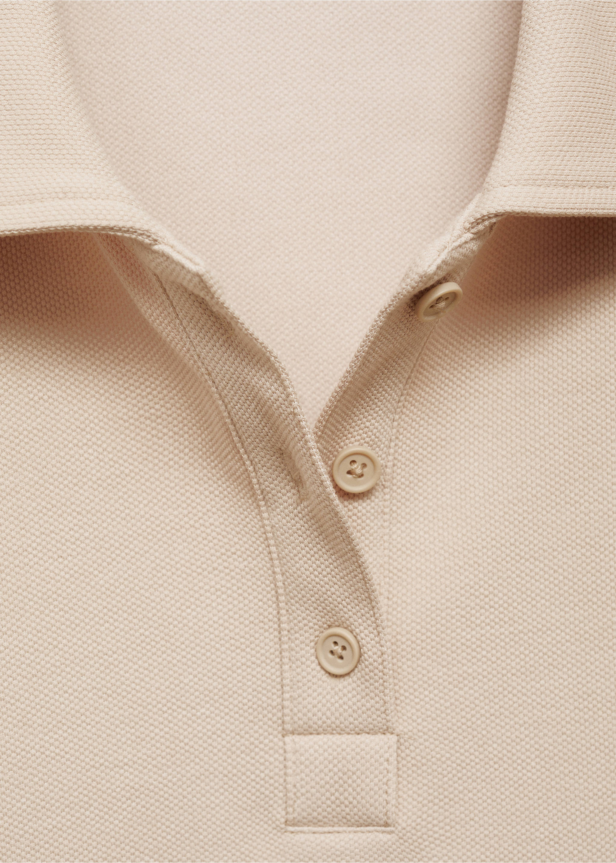 Polo-neck sweatshirt - Details of the article 8, Beige. Ref: 77034021-00.