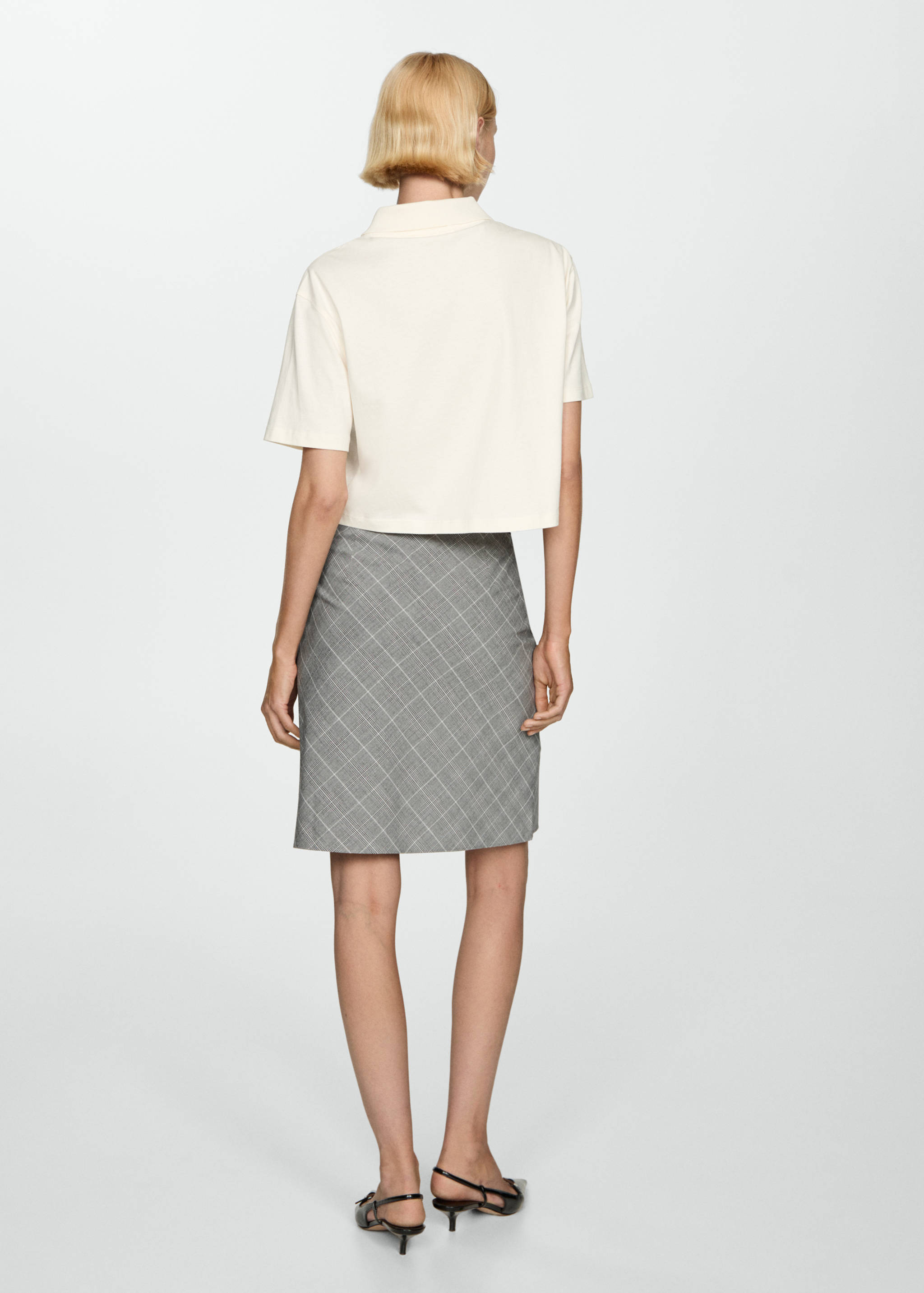 Polo crop dettaglio righe - Retro dell'articolo