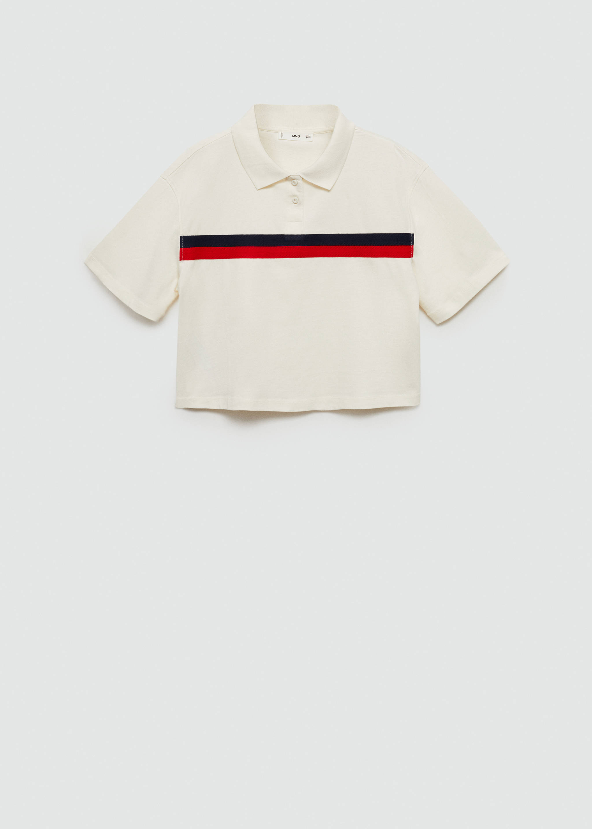 Polokošile cropped s detailem proužků - Zboží bez modelu