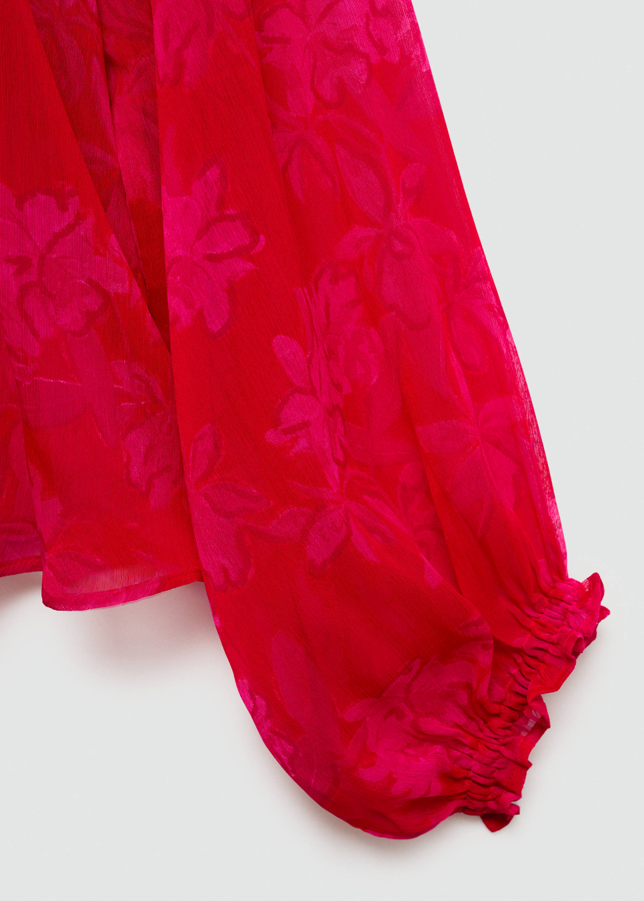 Semi-transparent floral-print blouse - Details of the article 8