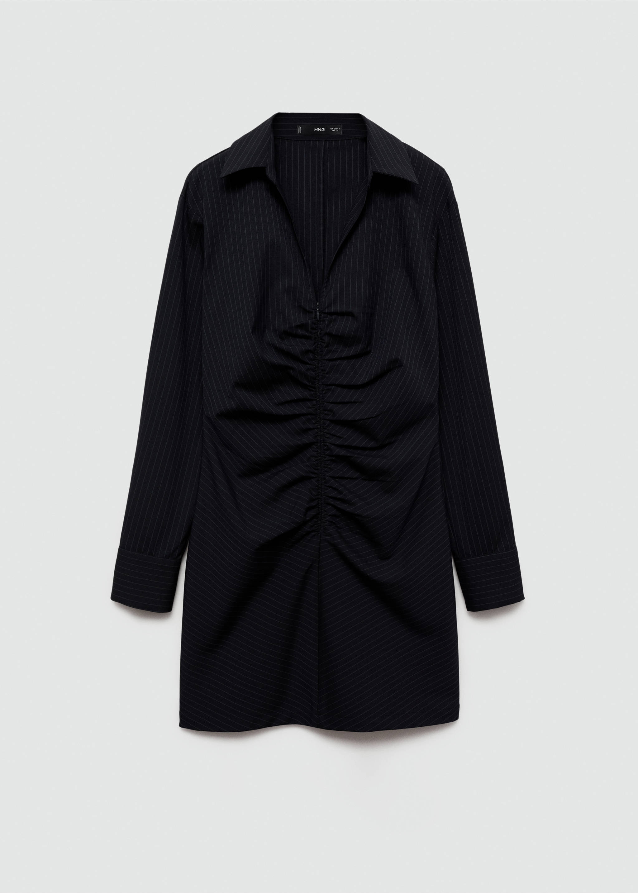 Vestido fruncido cremallera - Article without model, Dark Navy. Ref: 77034028-00.
