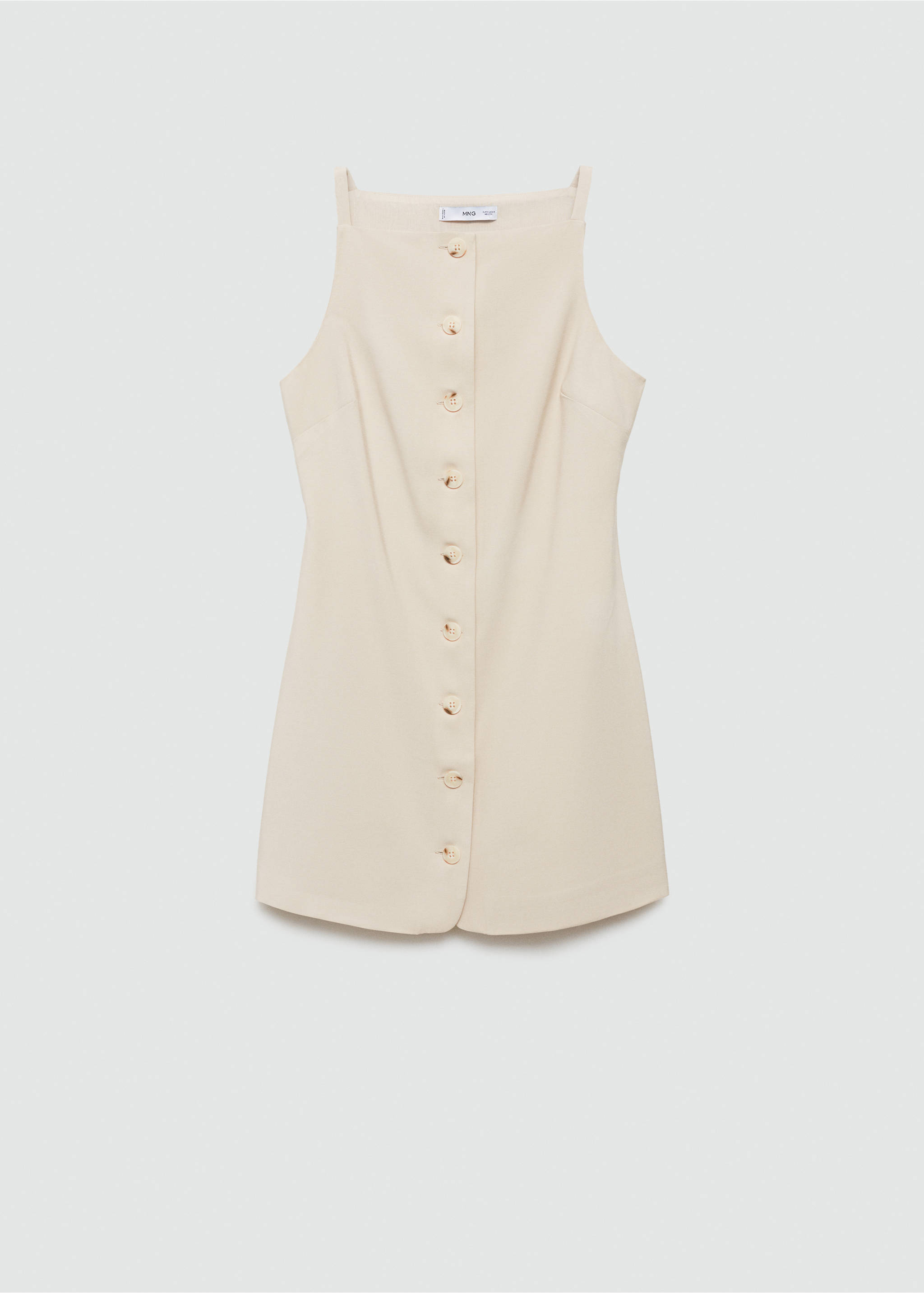 Short buttoned dress - Article without model, Ecru. Ref: 77034029-00.