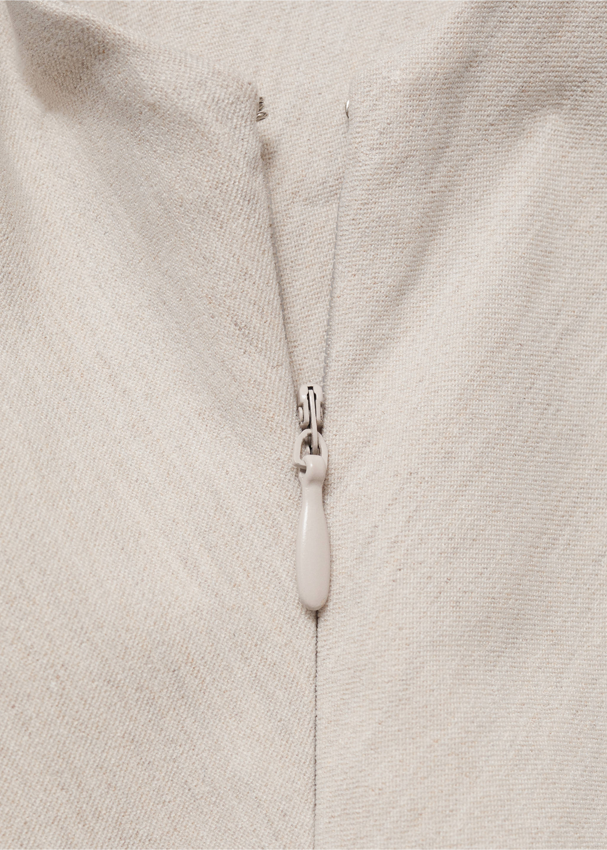 Asymmetric draped gown - Details of the article 0, Ecru. Ref: 77034030-00.