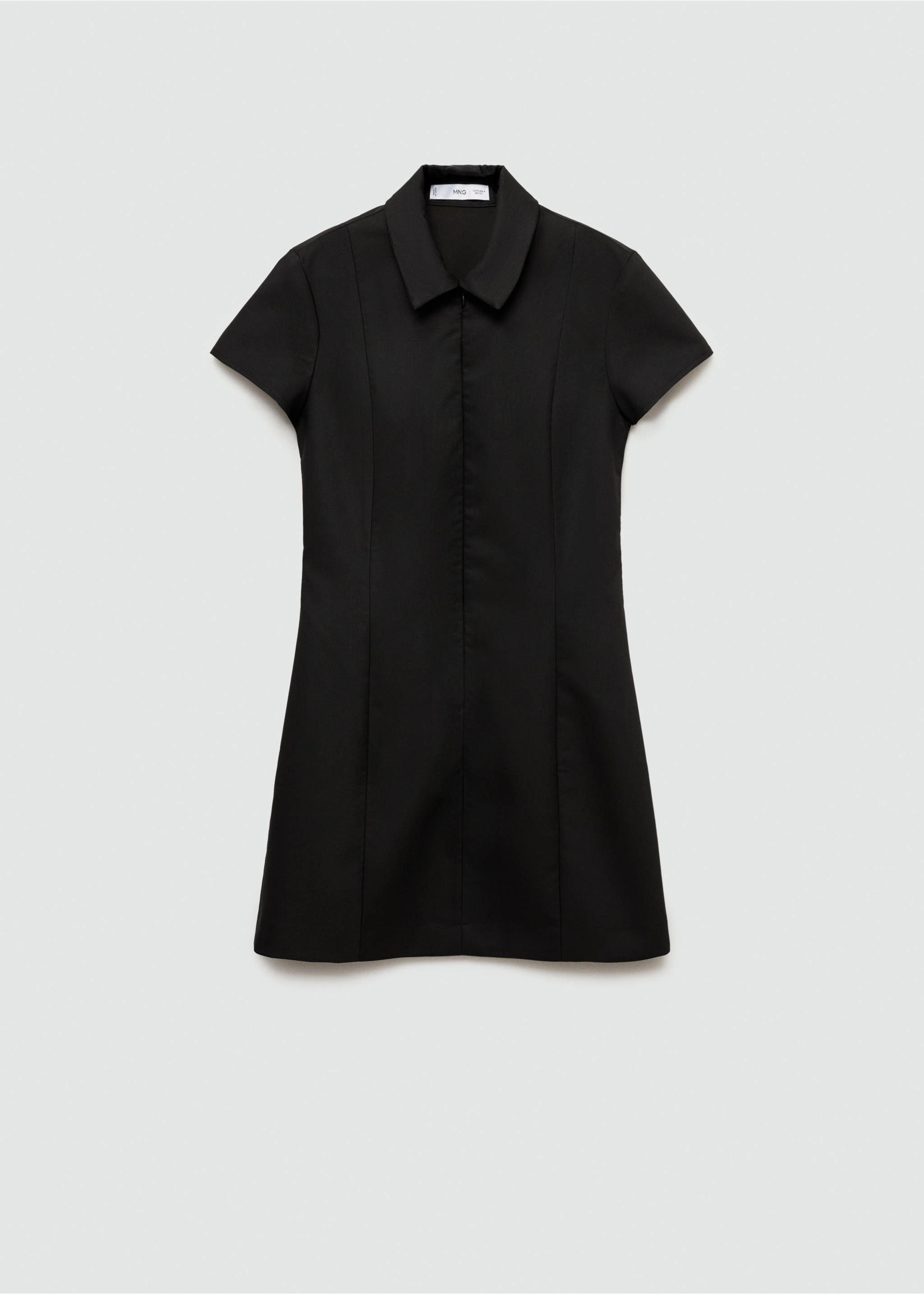 Short dress with zip - Article without model, Black. Ref: 77034033-00.