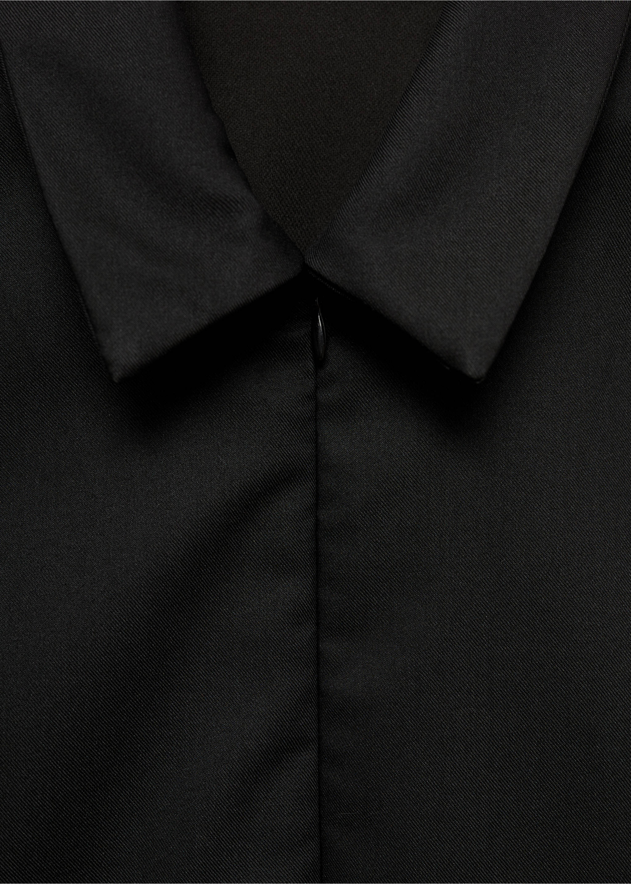 Short dress with zip - Details of the article 8, Black. Ref: 77034033-00.