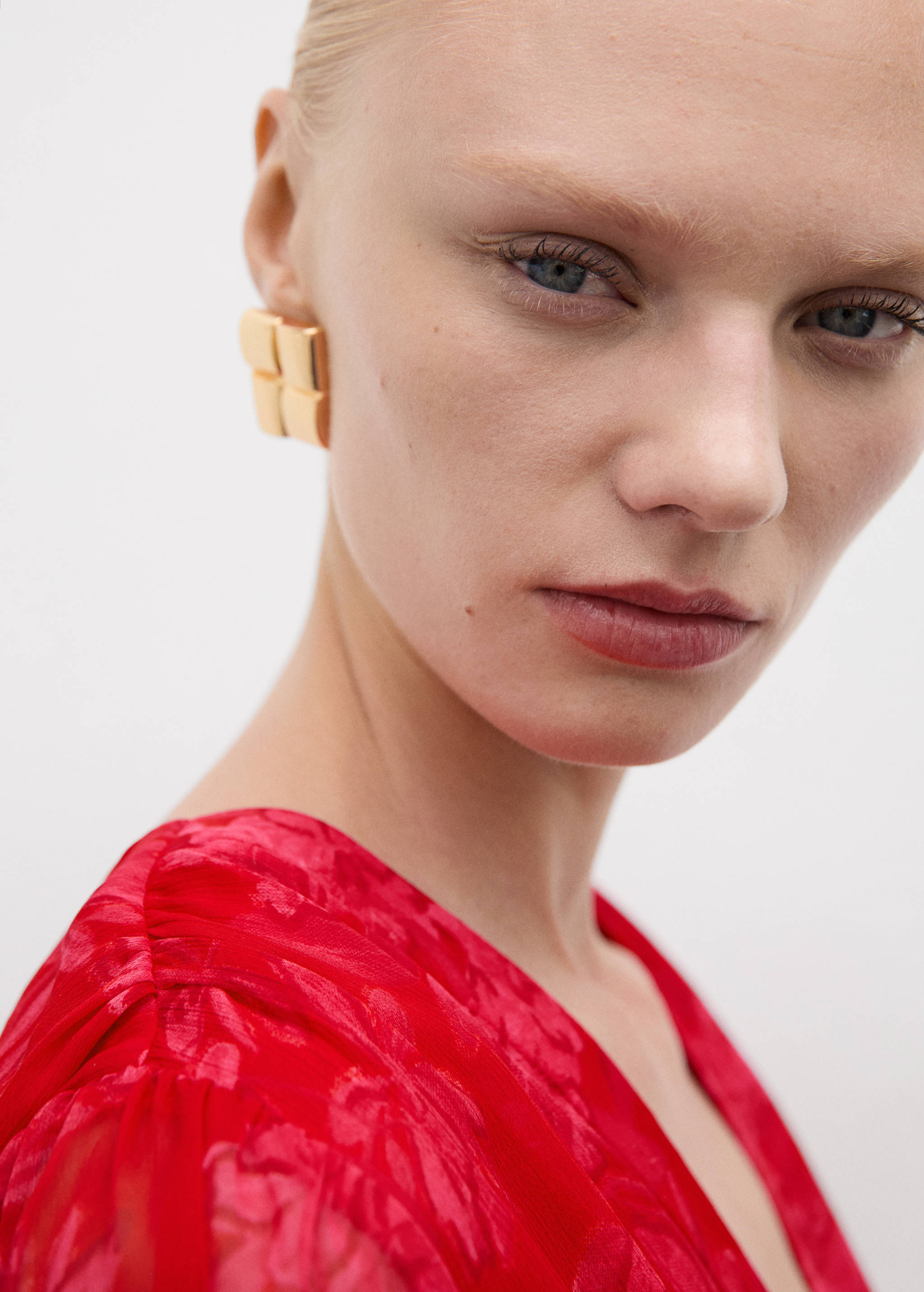 Floral-print dress with knot detail - Details of the article 1