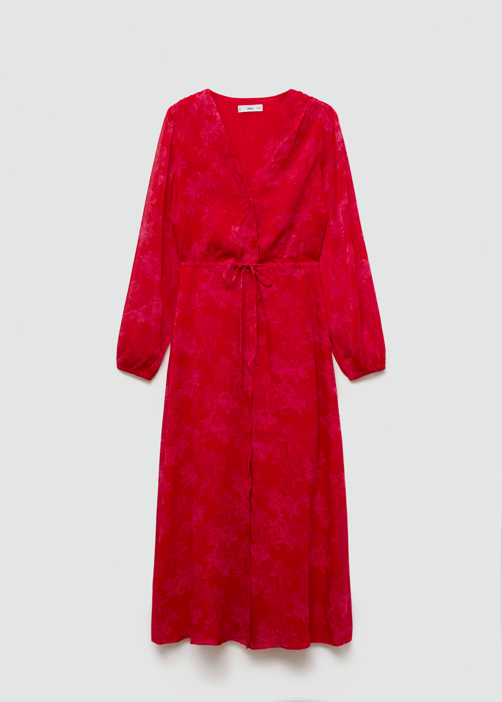 Geblümtes Kleid mit Knotendetail - Artikel ohne Model