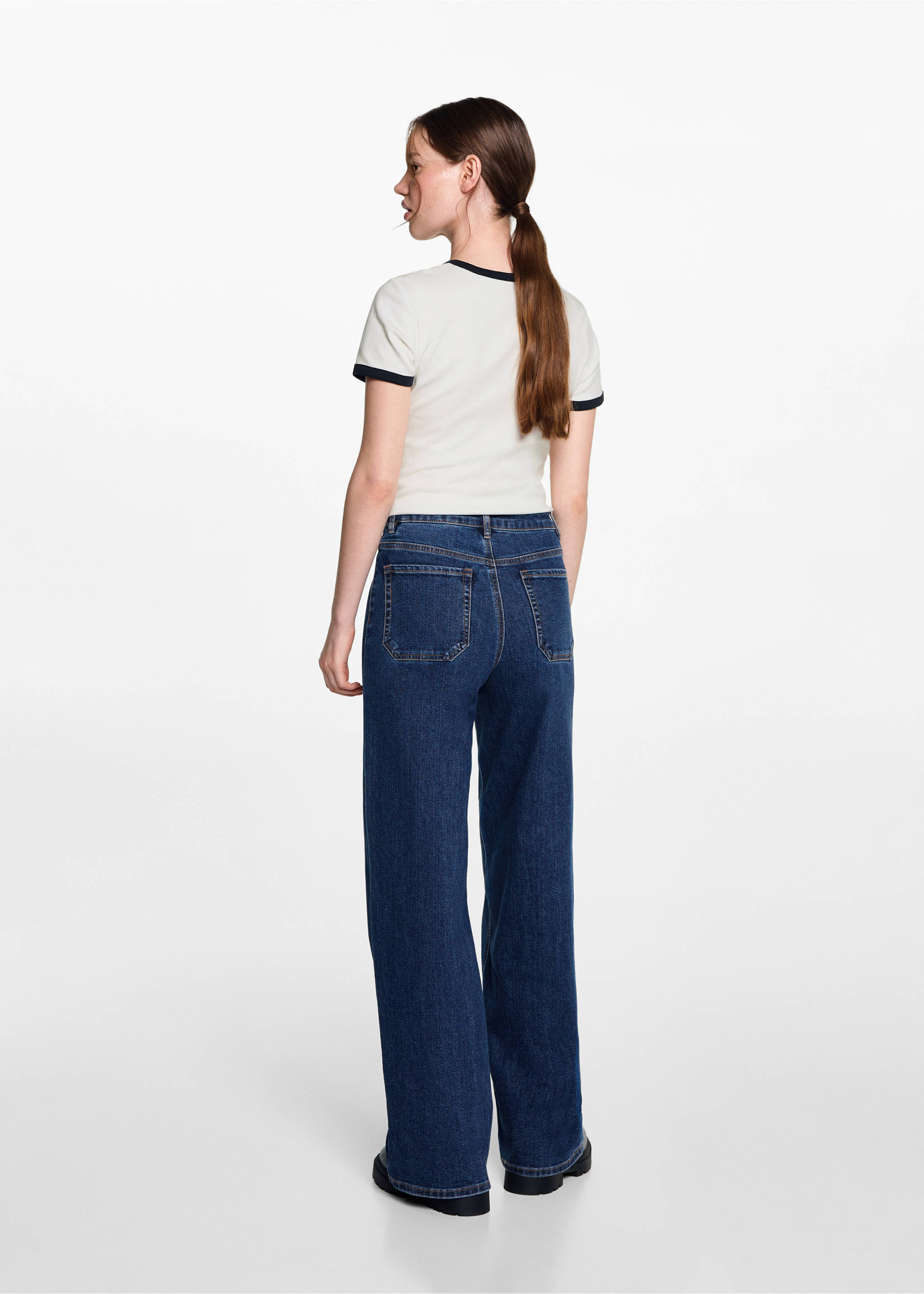 Contrast print T-shirt - Reverse of the article, Off White. Ref: 77034049-00.