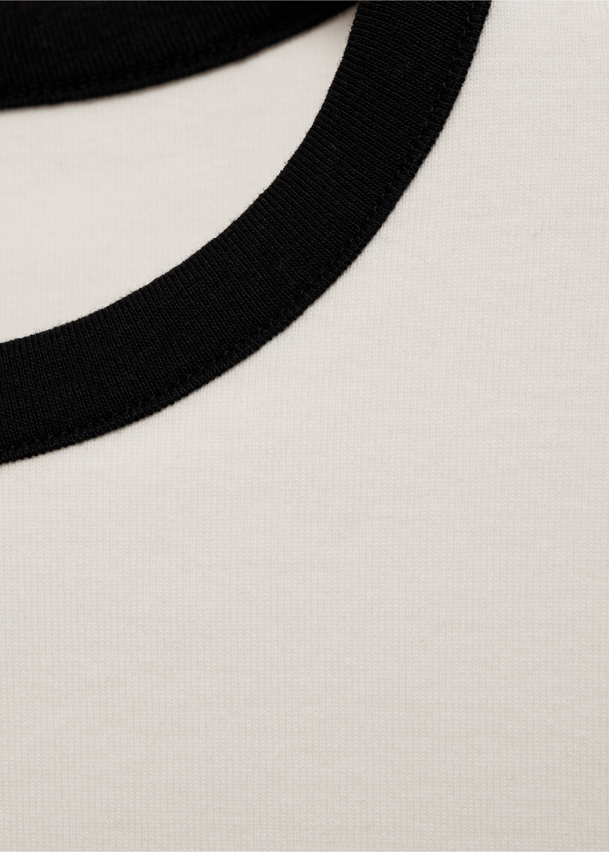 Contrast print T-shirt - Details of the article 0, Off White. Ref: 77034049-00.