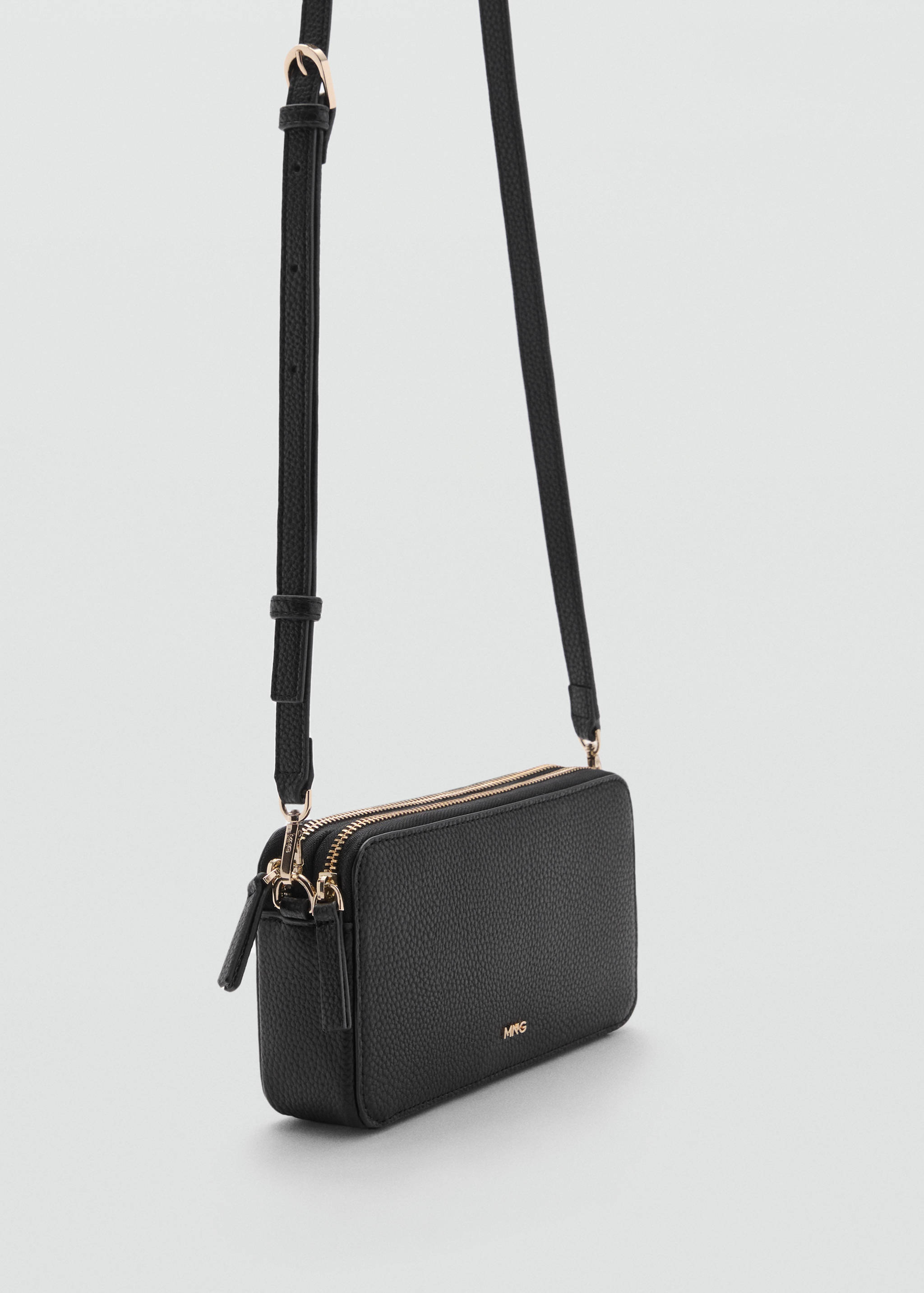 Shoulder bag with double zip - Medium plane