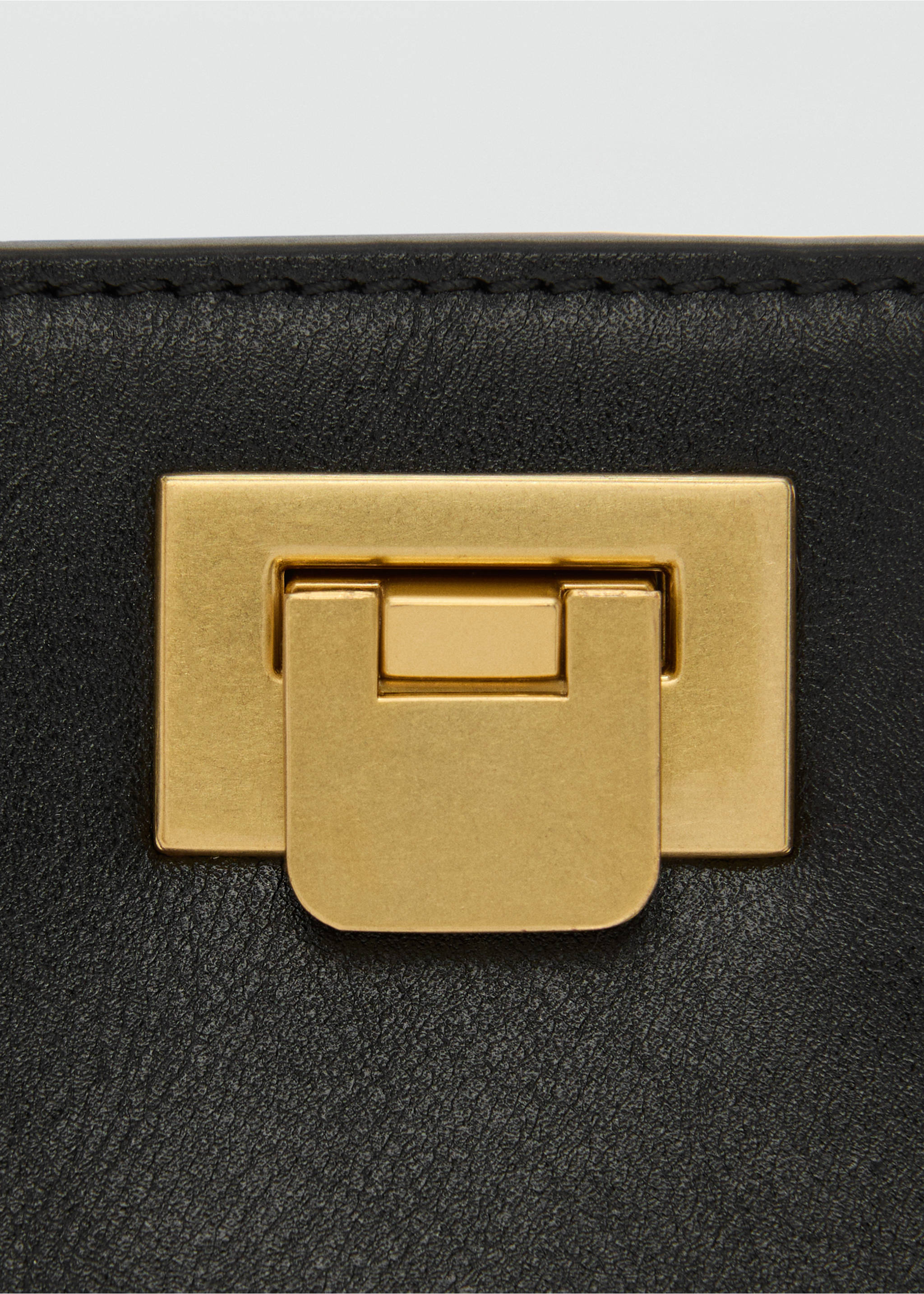 Bolso mini shopper detalle metálico - Detalle del artículo 2, Negro. Ref: 77034056-00.