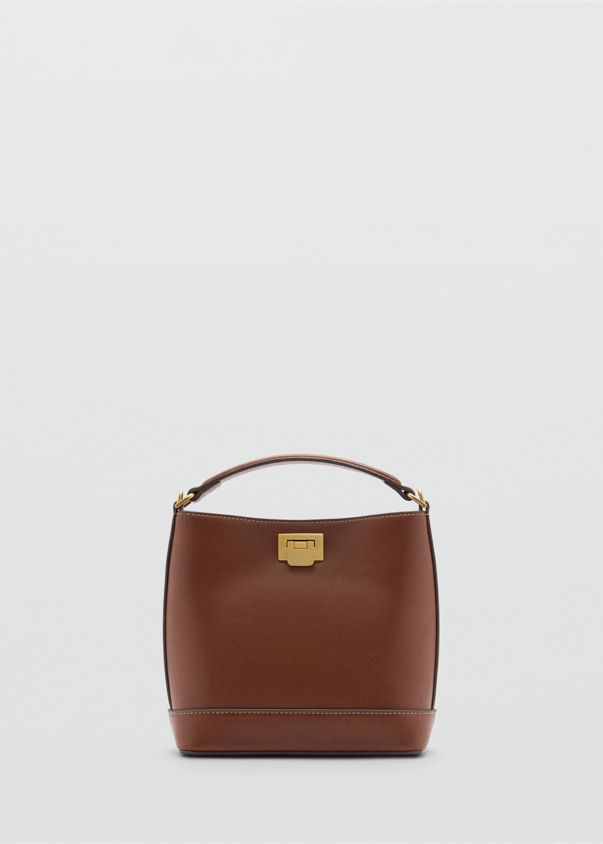 Bolso mini shopper detalle metálico - Artículo sin modelo, Cuero. Ref: 77034056-00.