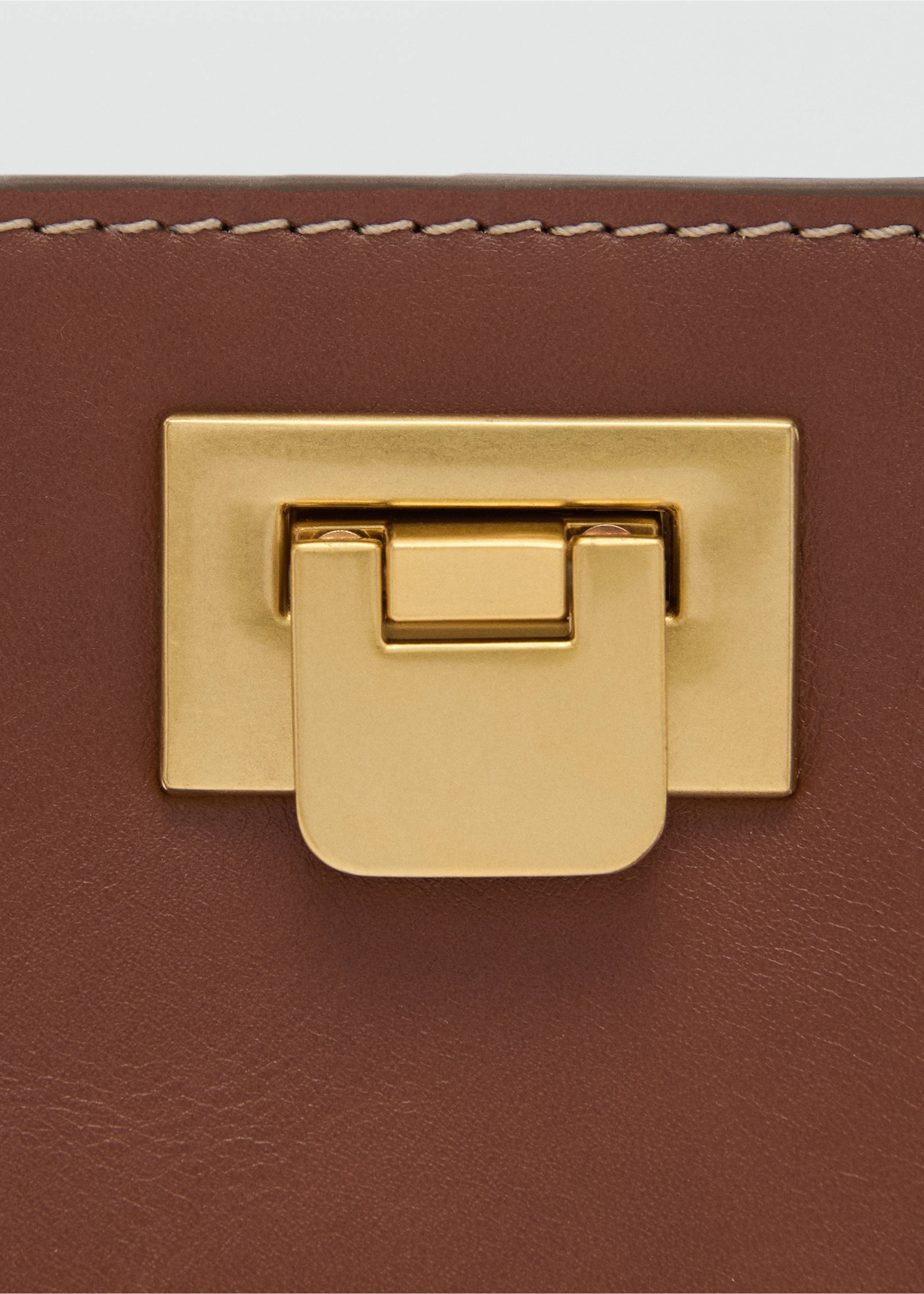 Bolso mini shopper detalle metálico - Detalle del artículo 2, Cuero. Ref: 77034056-00.