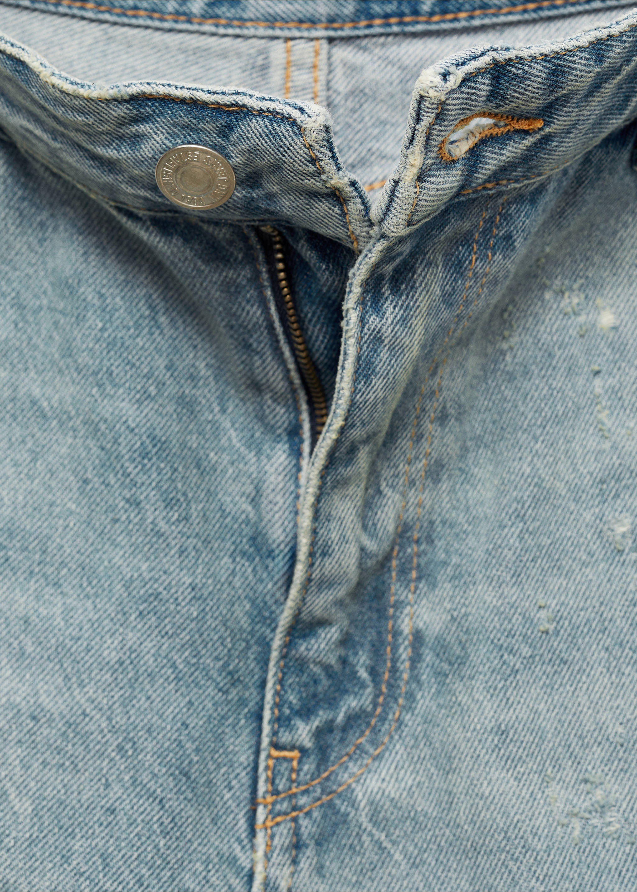 Raka jeans dekorativa revor - Detaljer om artikeln 8, Mellanblå. Ref: 77034065-00.