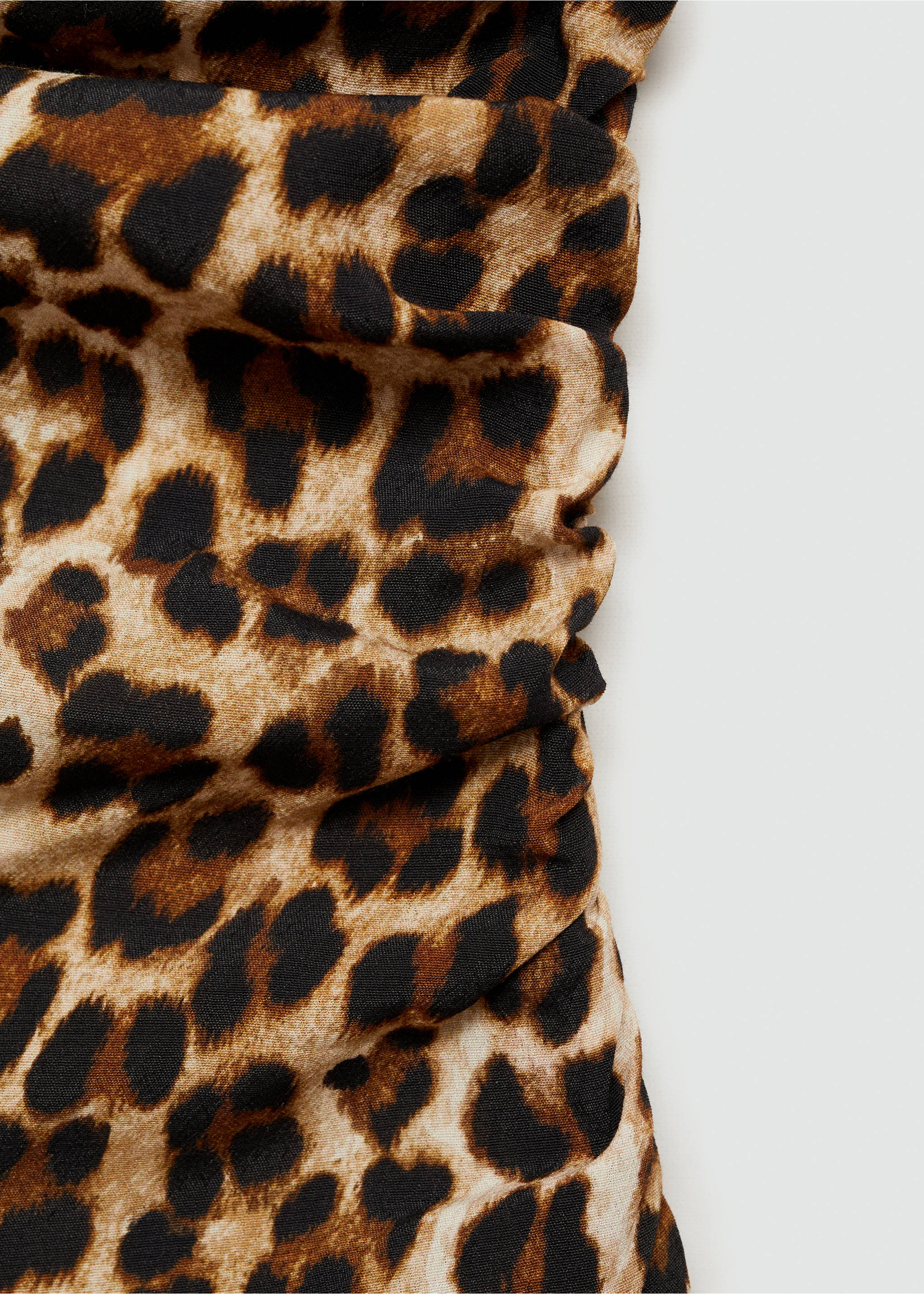 Φόρεμα ασύμμετρο animal print - Λεπτομέρεια του προϊόντος 8, Μπεζ . Ref: 77034067-00.
