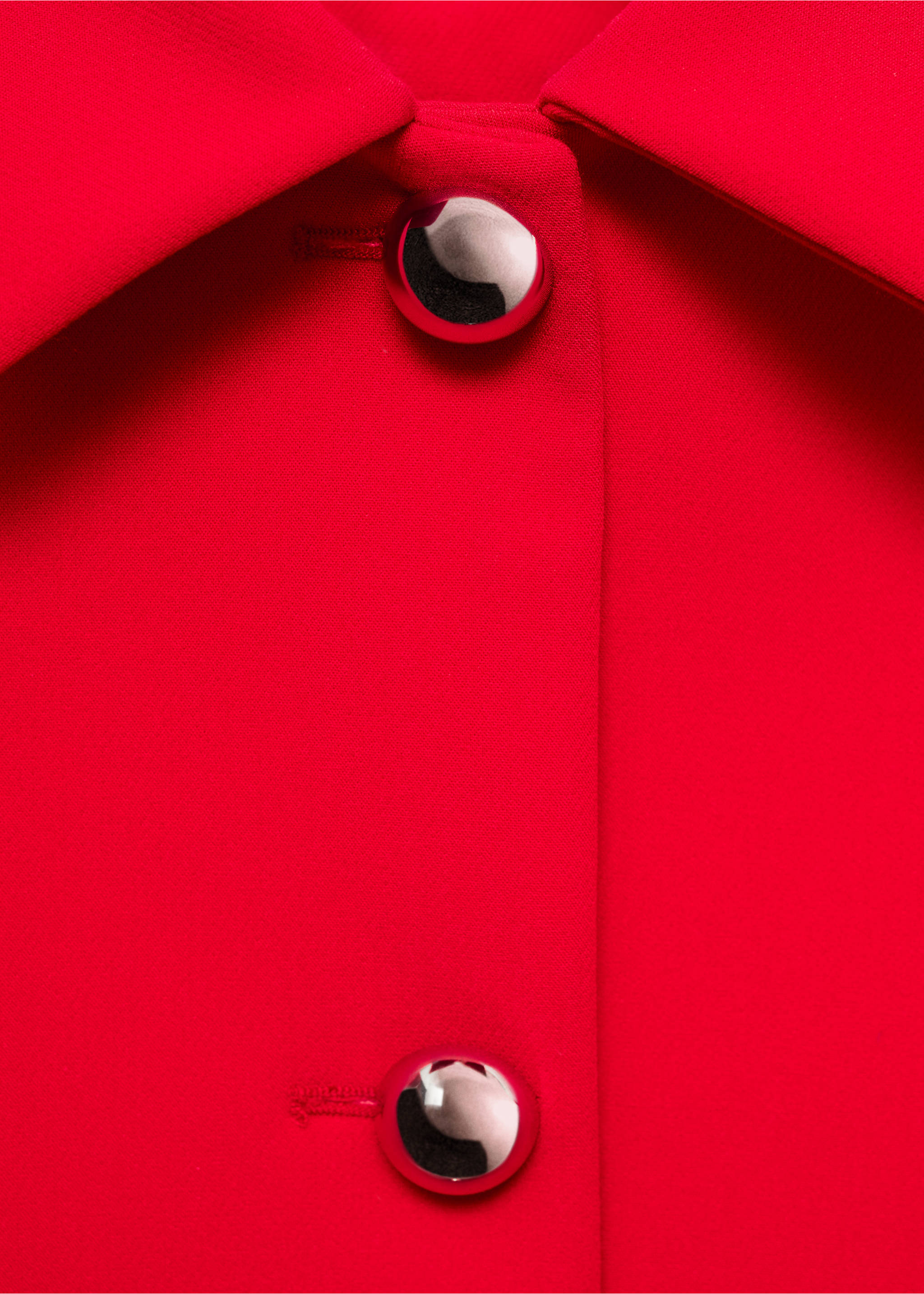 Casaco cropped com botões - Pormenor do artigo 8, Vermelho. Ref: 77034069-00.