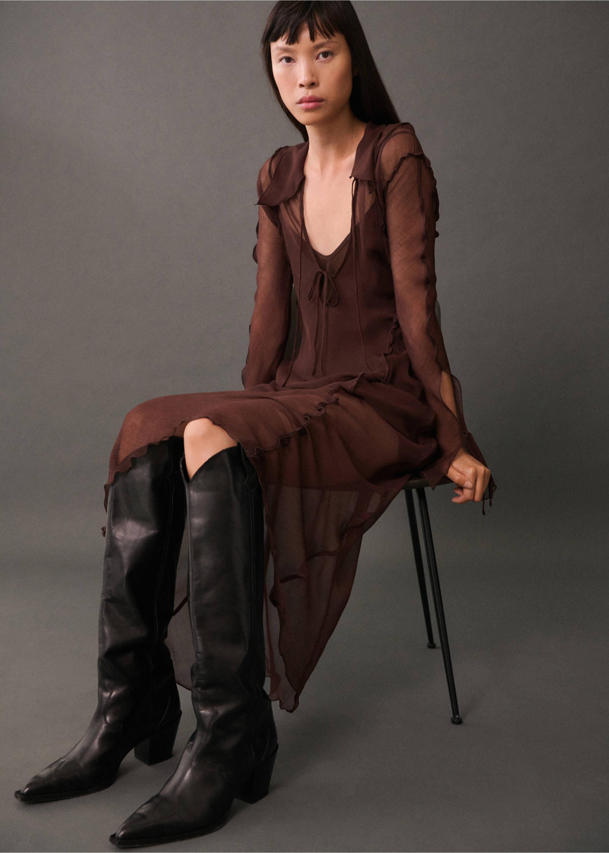 Cowboy leather boots - General plane, Black. Ref: 77034071-00.