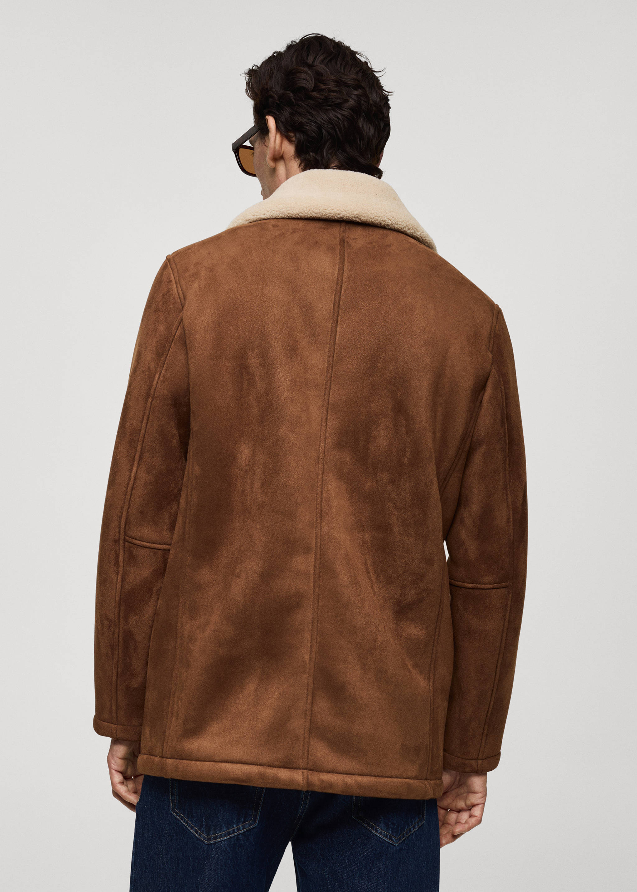 Manteau effet daim imitation mouton retourné - Verso de l’article
