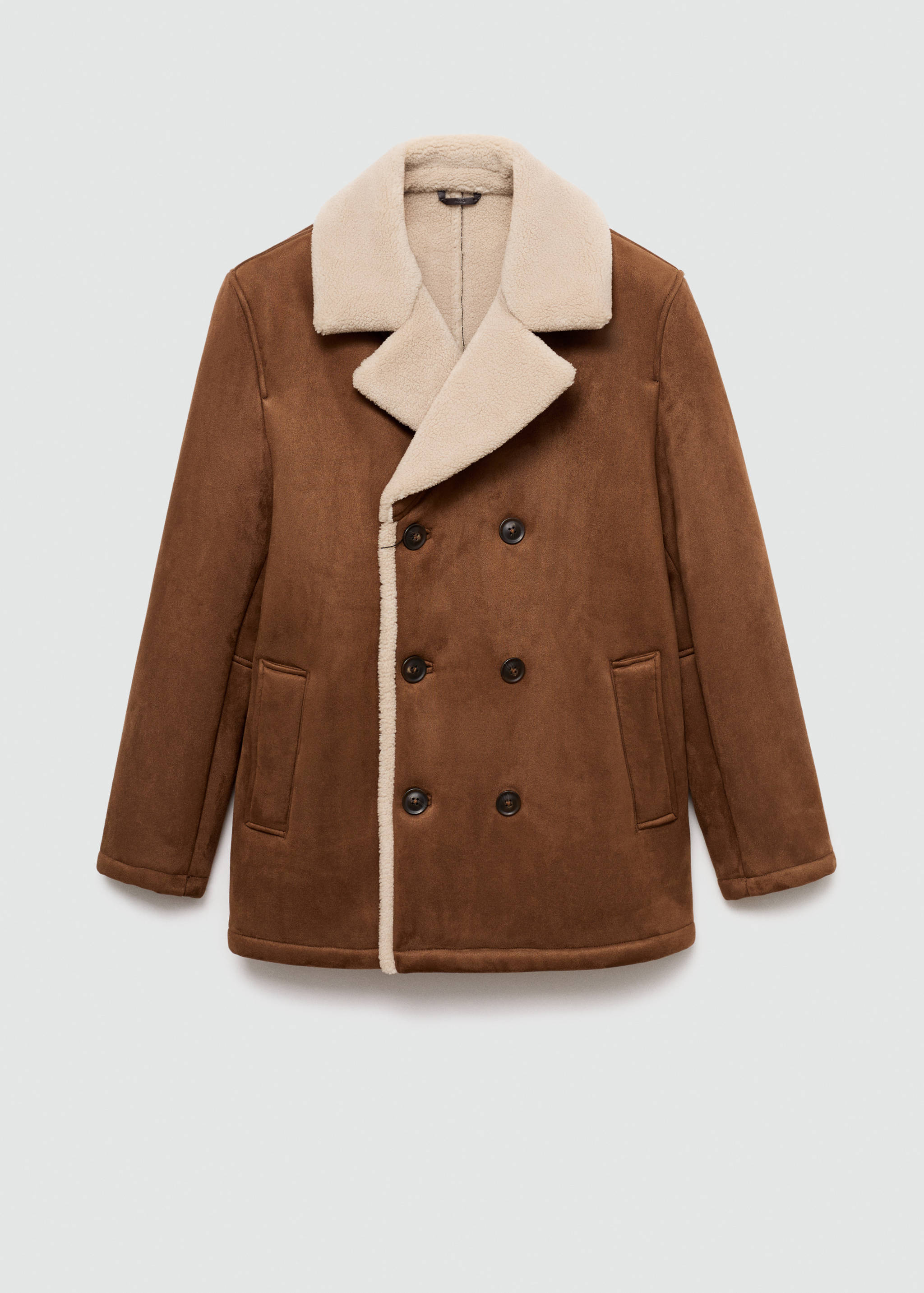 Manteau effet daim imitation mouton retourné - Article sans modèle