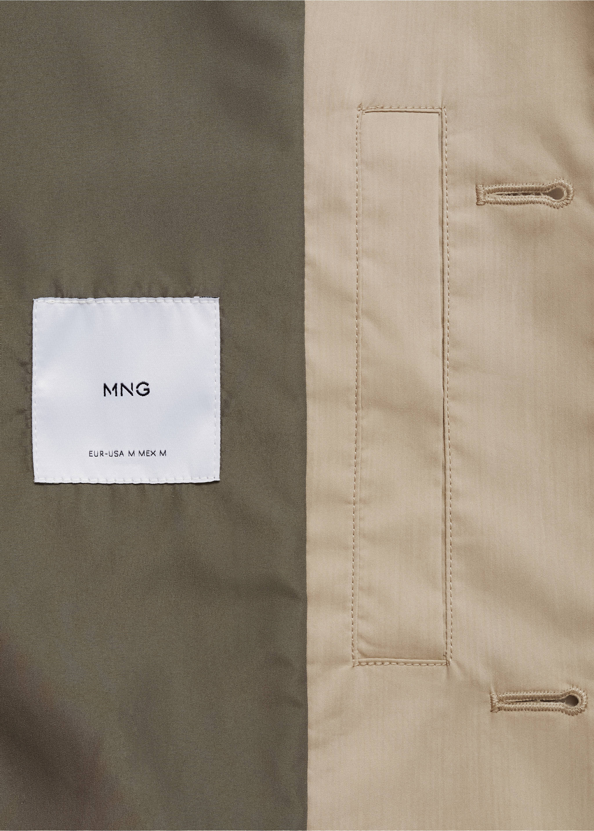 Classic water-repellent trench coat - Details of the article 0, Light/Pastel Grey. Ref: 77034434-00.