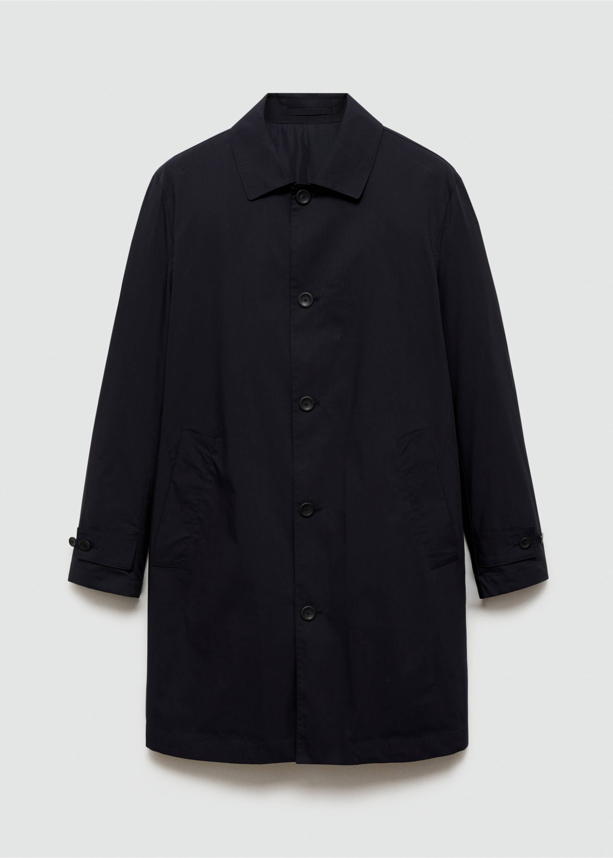 Classic water-repellent trench coat - Article without model, Dark Navy. Ref: 77034434-00.