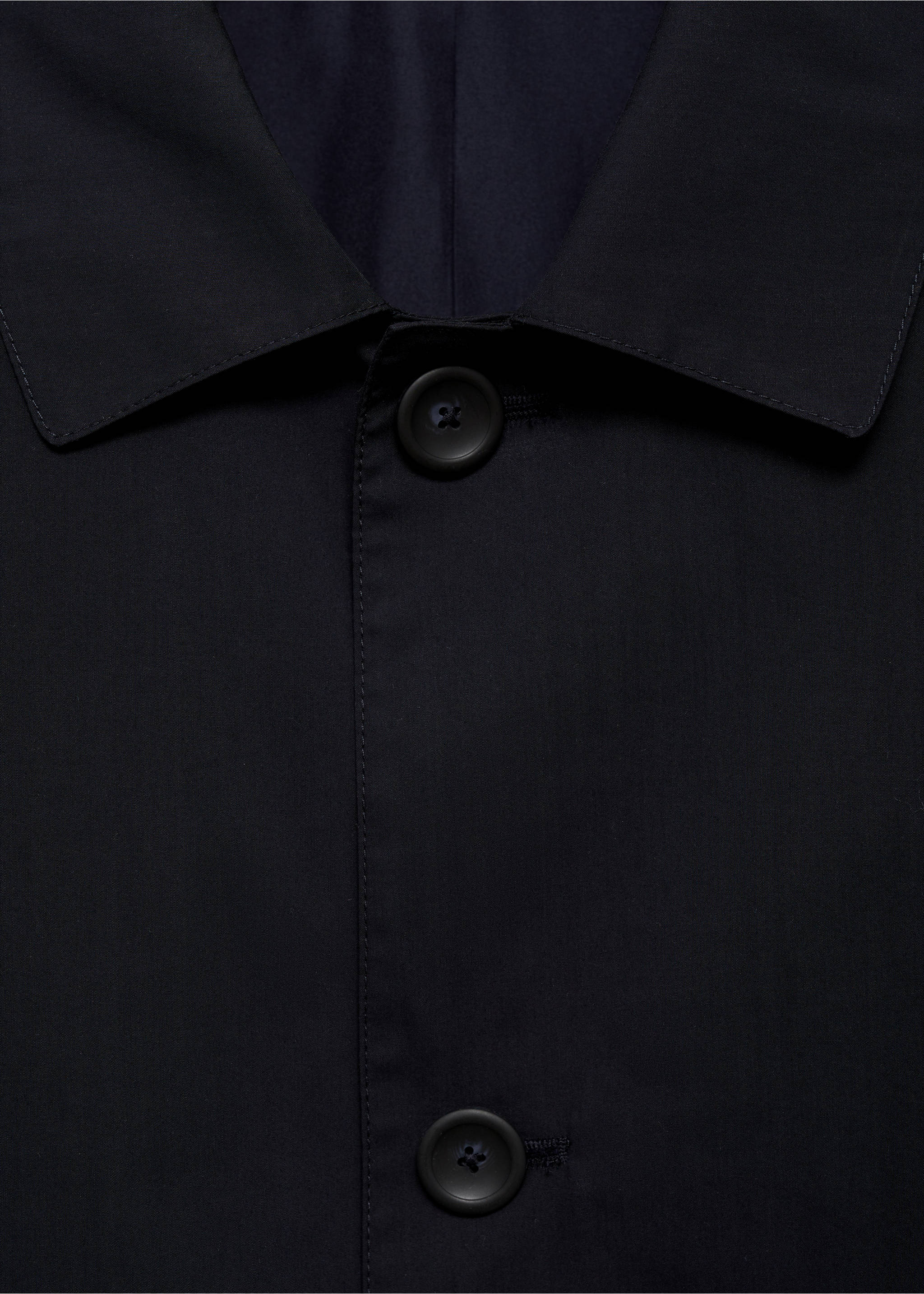 Classic water-repellent trench coat - Details of the article 8, Dark Navy. Ref: 77034434-00.