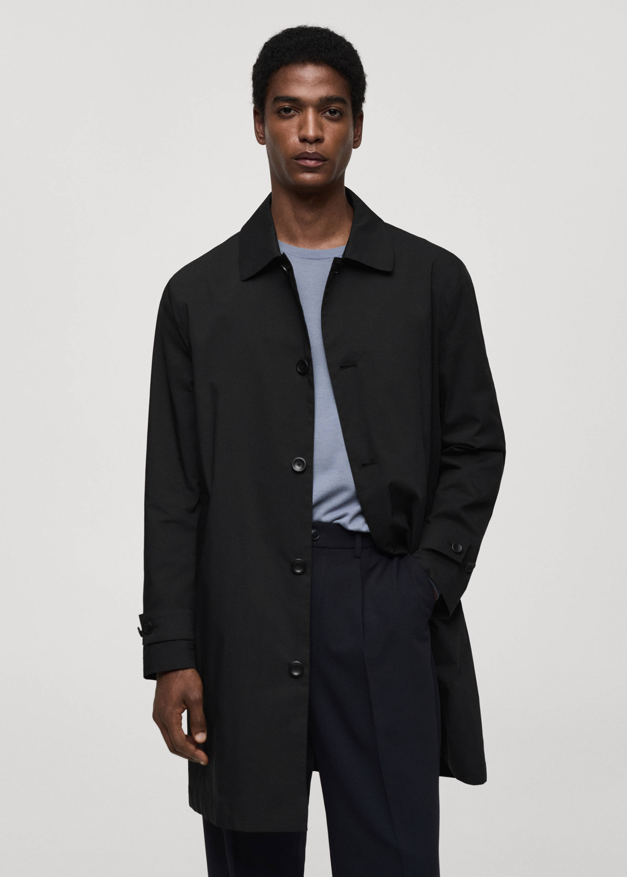 Classic water-repellent trench coat - Medium plane