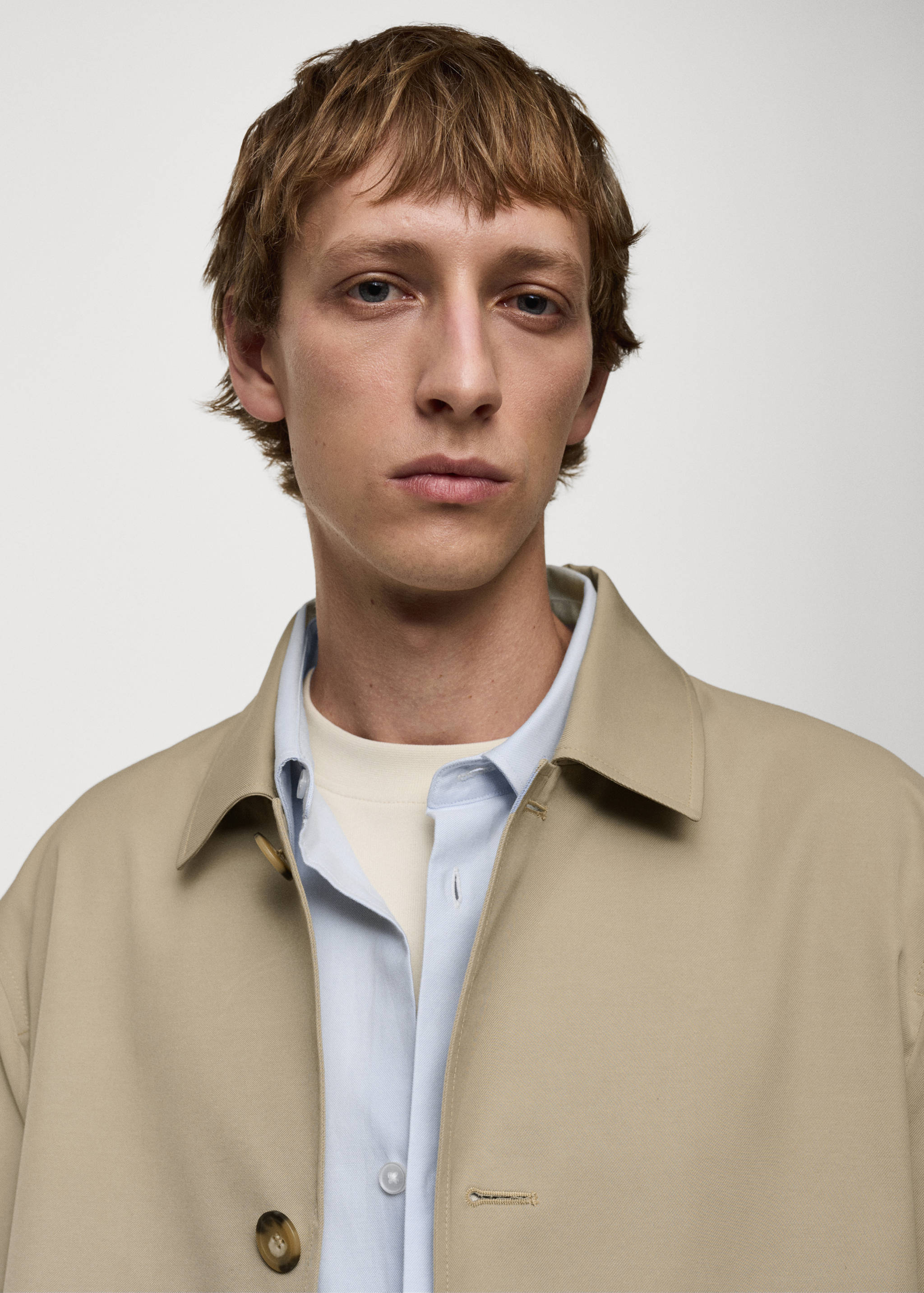 Relaxed-fit water-repellent trench coat - Details of the article 1